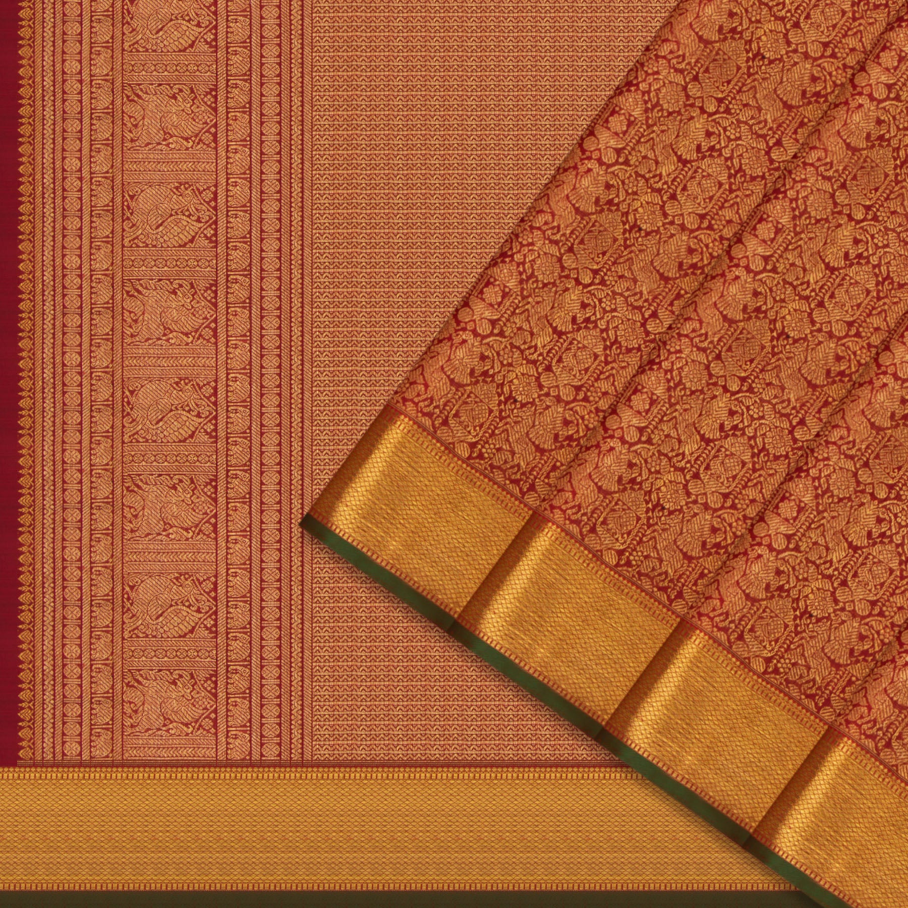 Kanakavalli Kanjivaram Silk Sari 24-110-HS001-13980 - Cover View