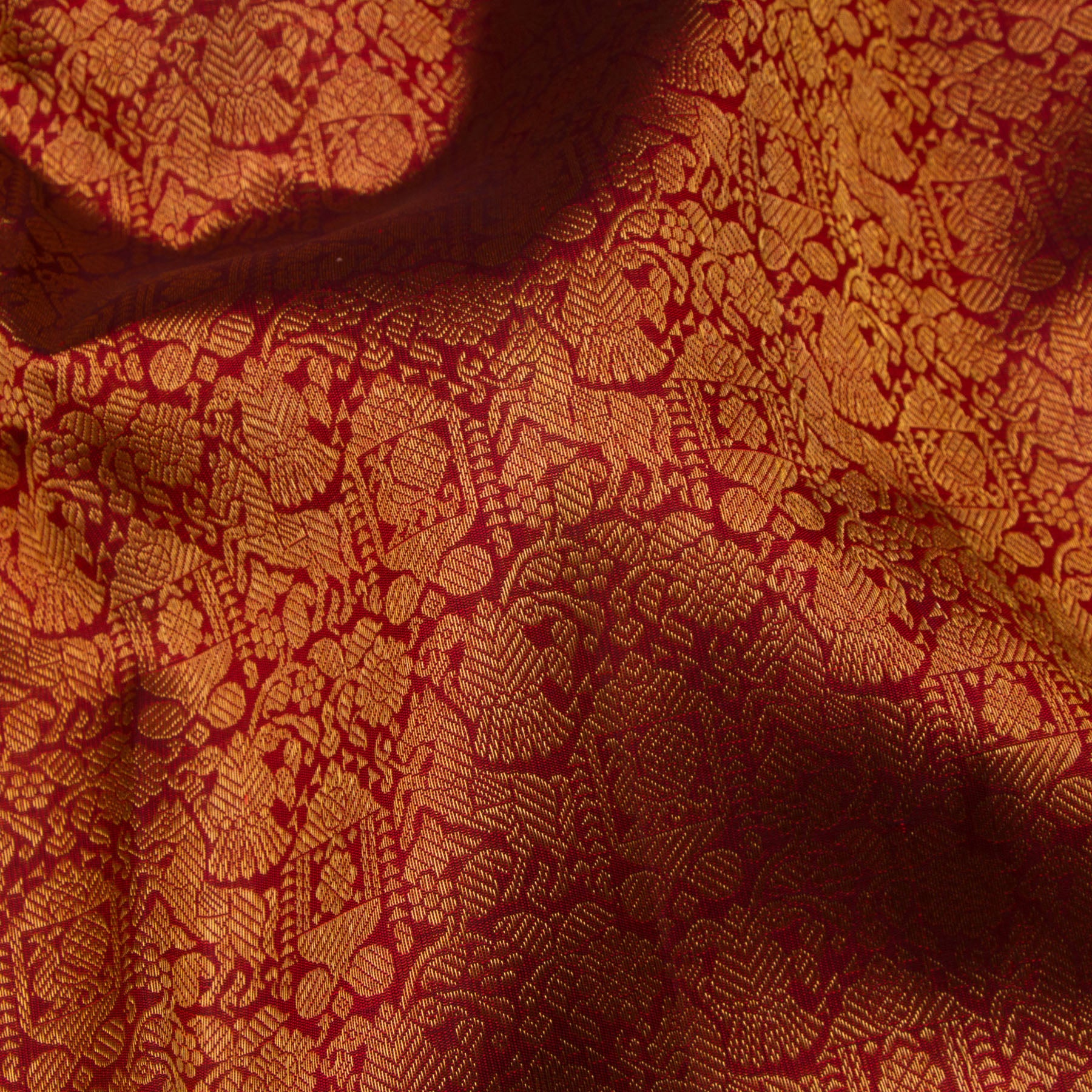 Kanakavalli Kanjivaram Silk Sari 24-110-HS001-13980 - Fabric View