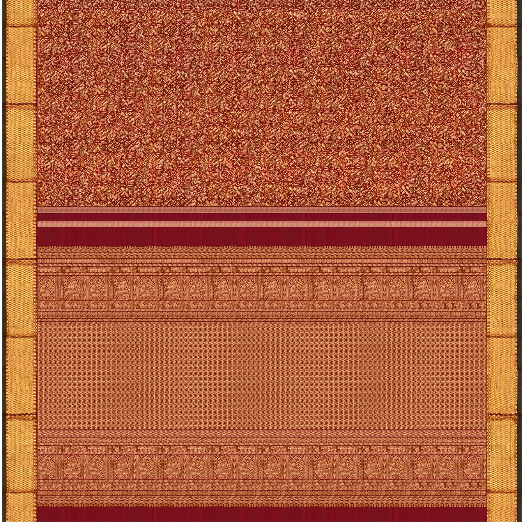 Kanakavalli Kanjivaram Silk Sari 24-110-HS001-13980 - Full View