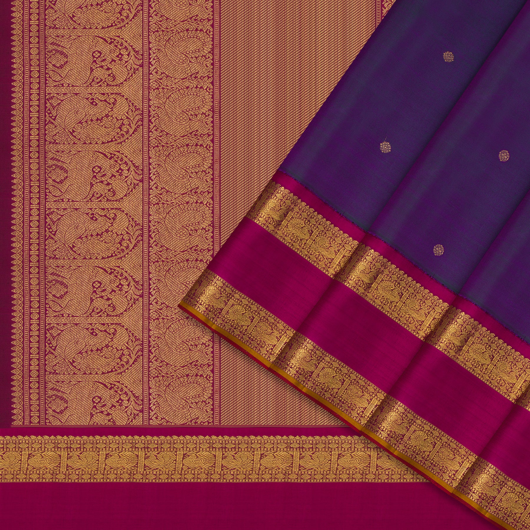 Kanakavalli Kanjivaram Silk Sari 24-110-HS001-13989 - Cover View