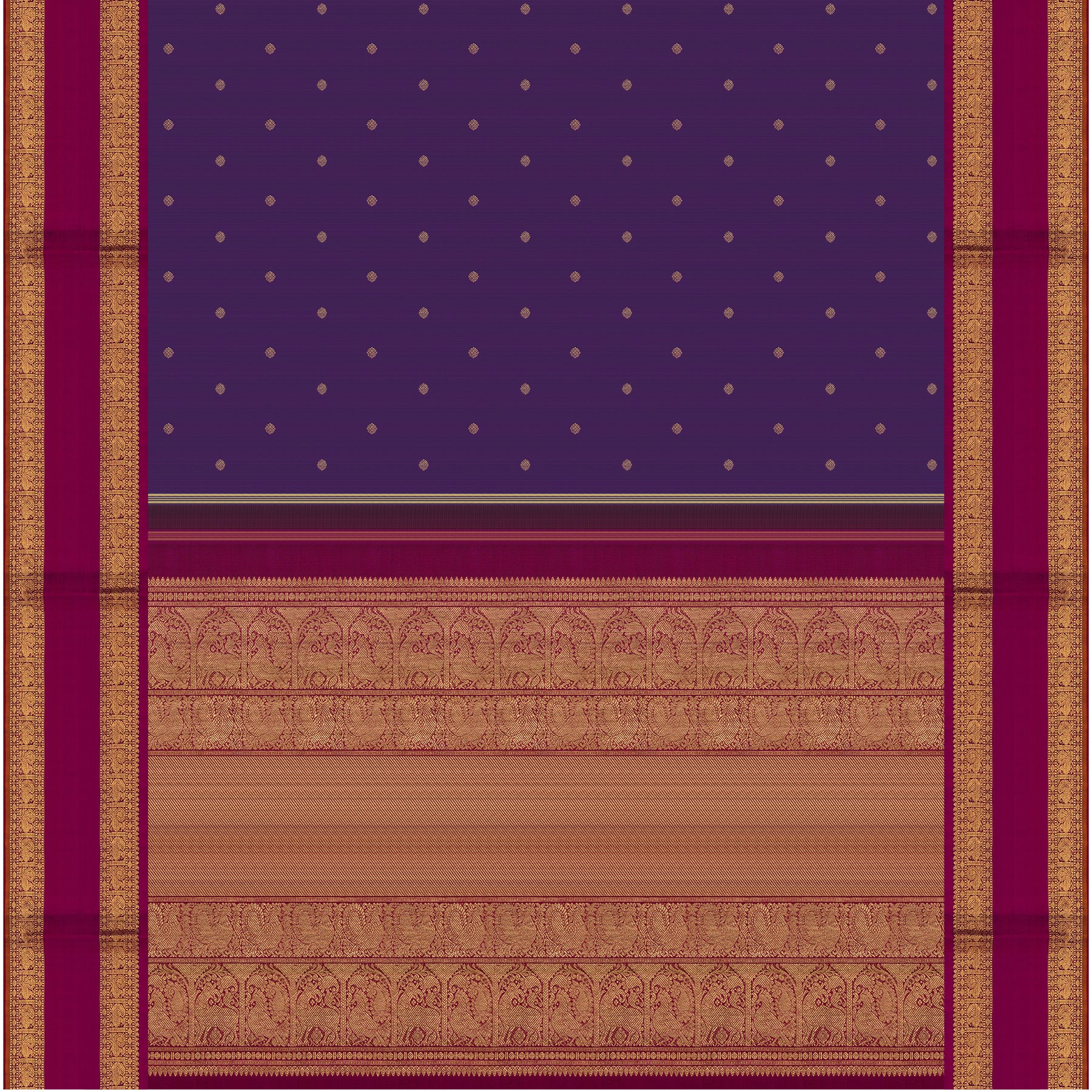 Kanakavalli Kanjivaram Silk Sari 24-110-HS001-13989 - Full View