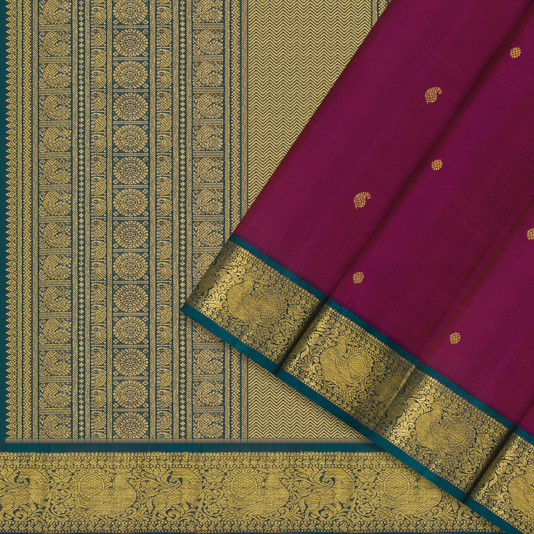Kanakavalli Kanjivaram Silk Sari 24-110-HS001-13996 - Cover View