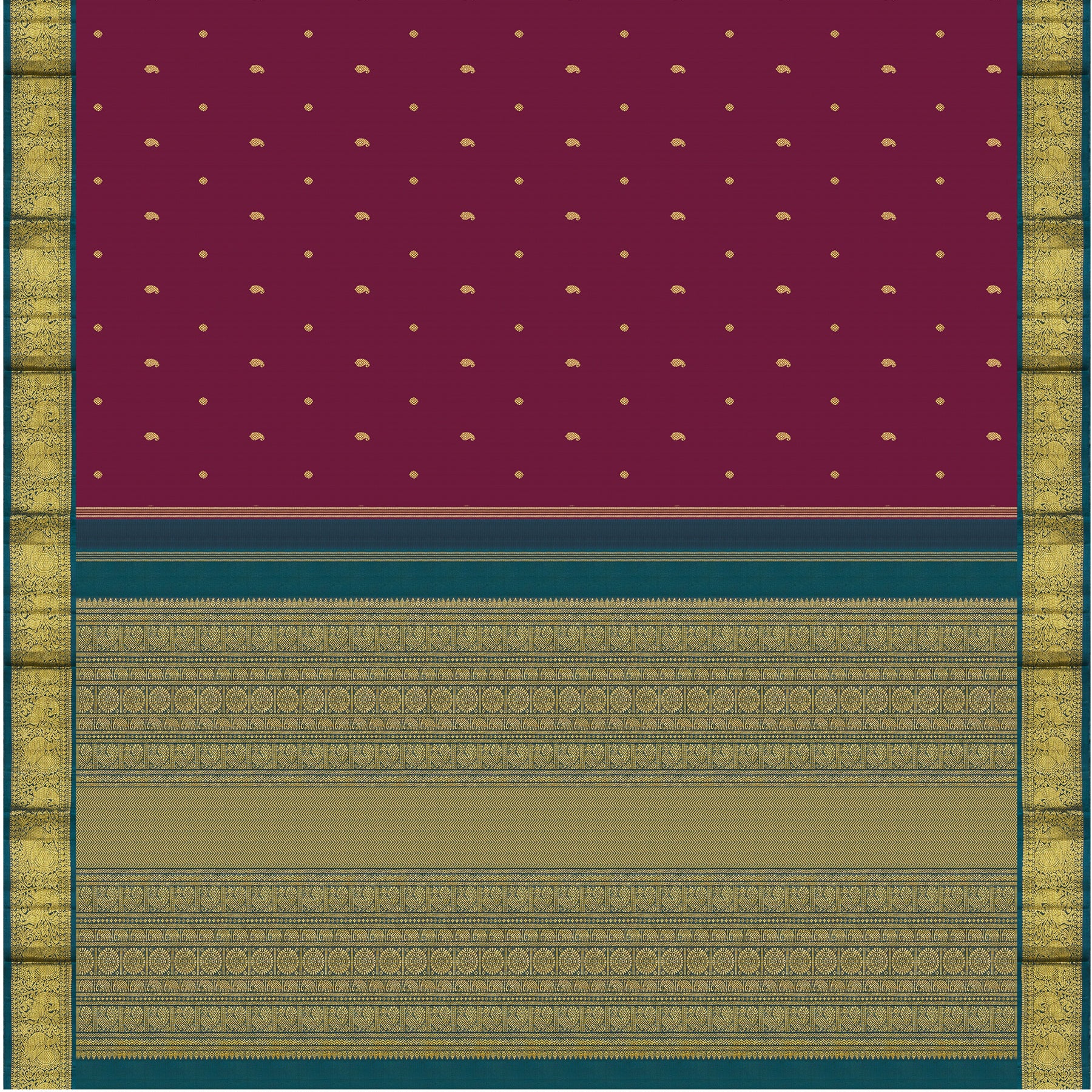 Kanakavalli Kanjivaram Silk Sari 24-110-HS001-13996 - Full View