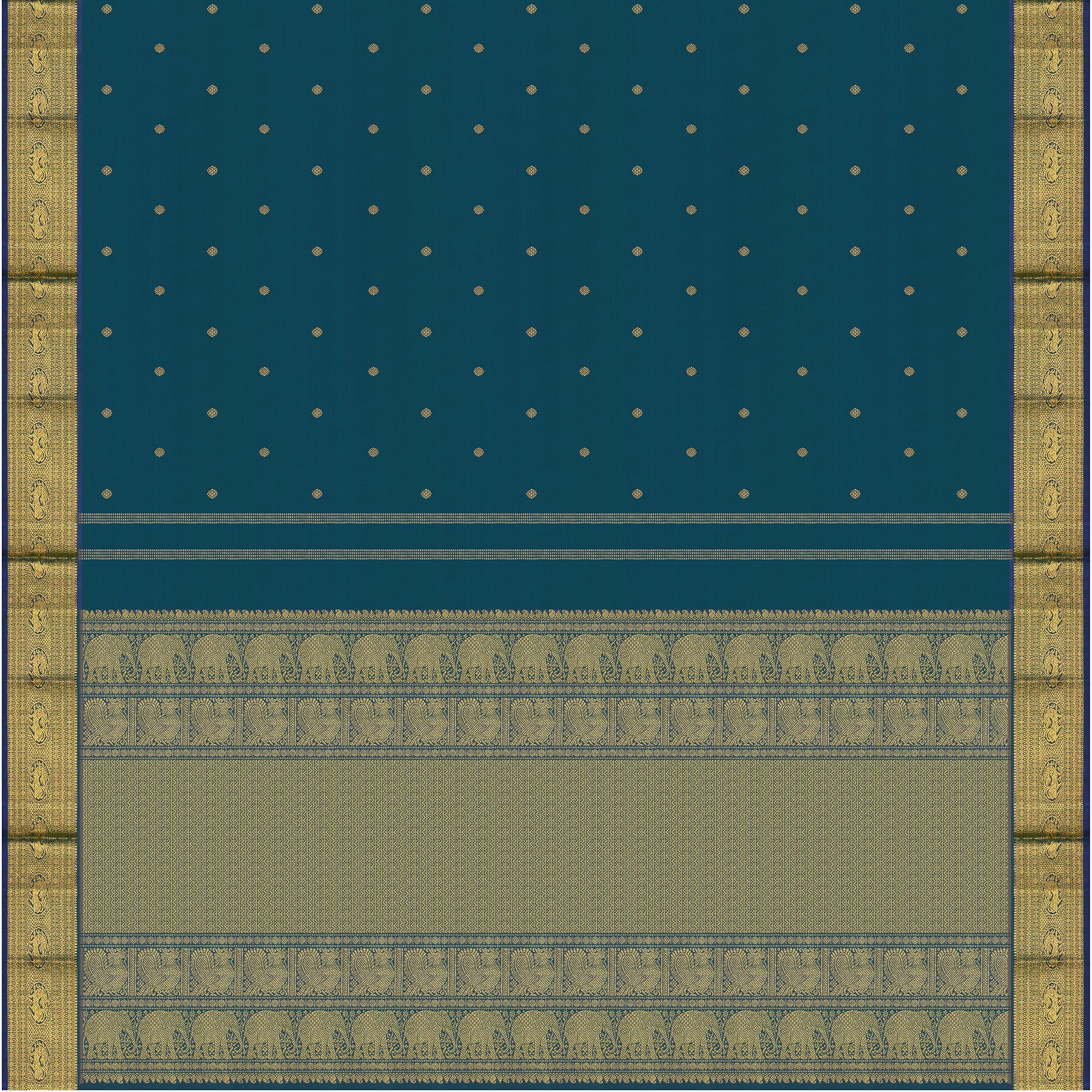 Kanakavalli Kanjivaram Silk Sari 24-110-HS001-14030 - Full View