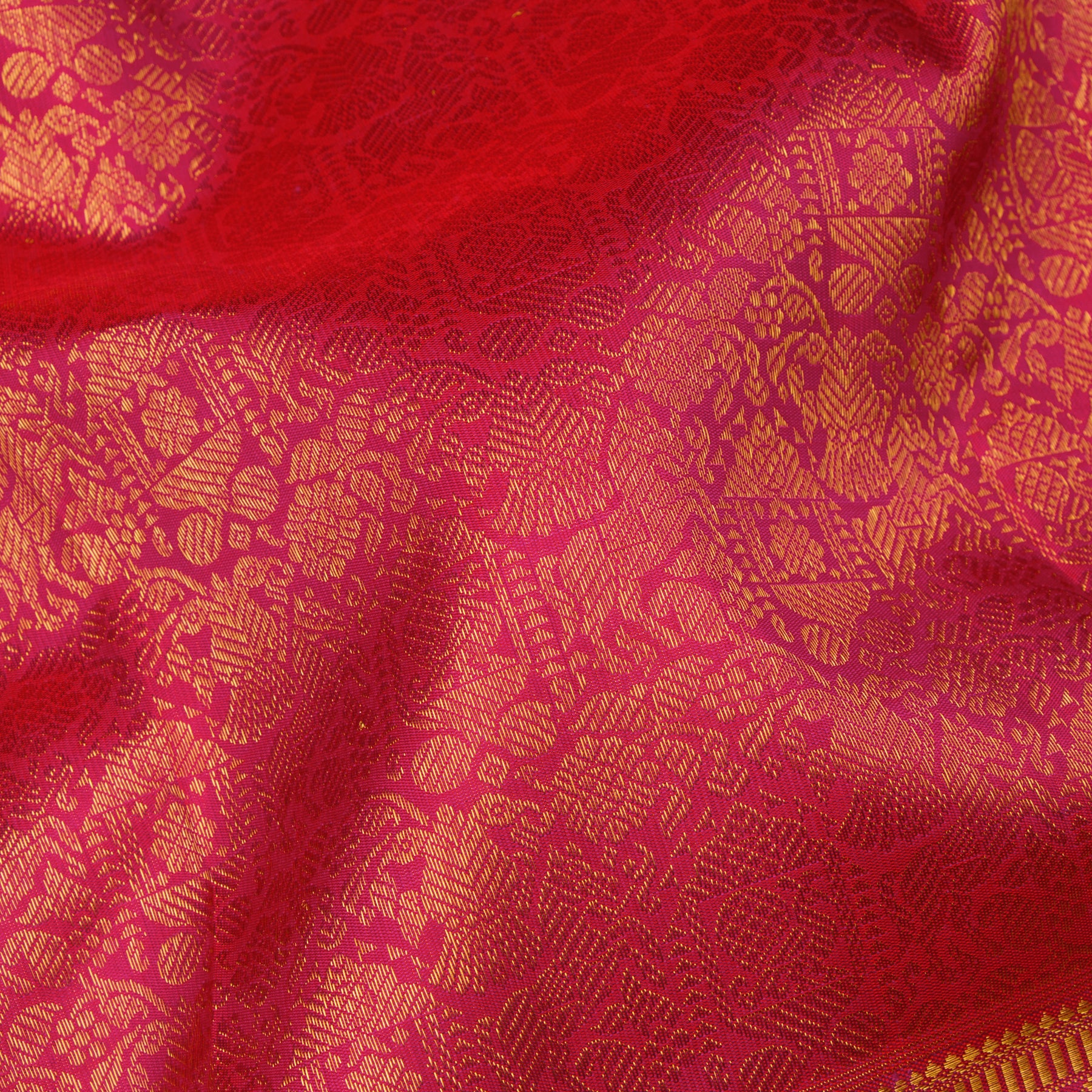 Kanakavalli Kanjivaram Silk Sari 24-110-HS001-14061 - Fabric View