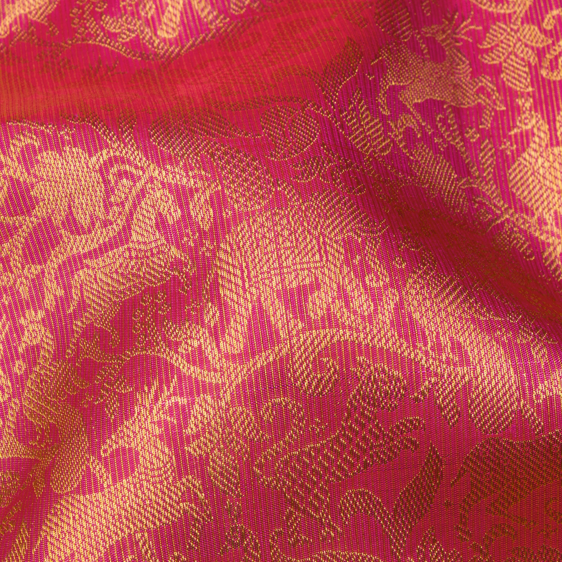 Kanakavalli Kanjivaram Silk Sari 24-110-HS001-14073 - Fabric View