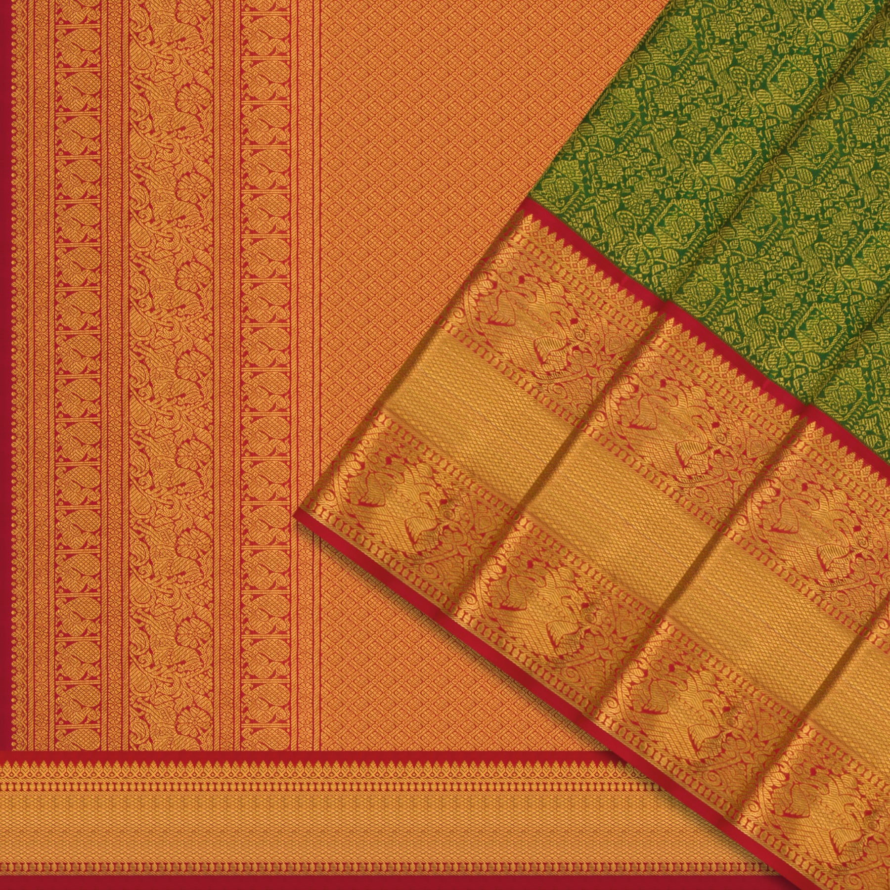 Kanakavalli Kanjivaram Silk Sari 24-110-HS001-14485 - Cover View