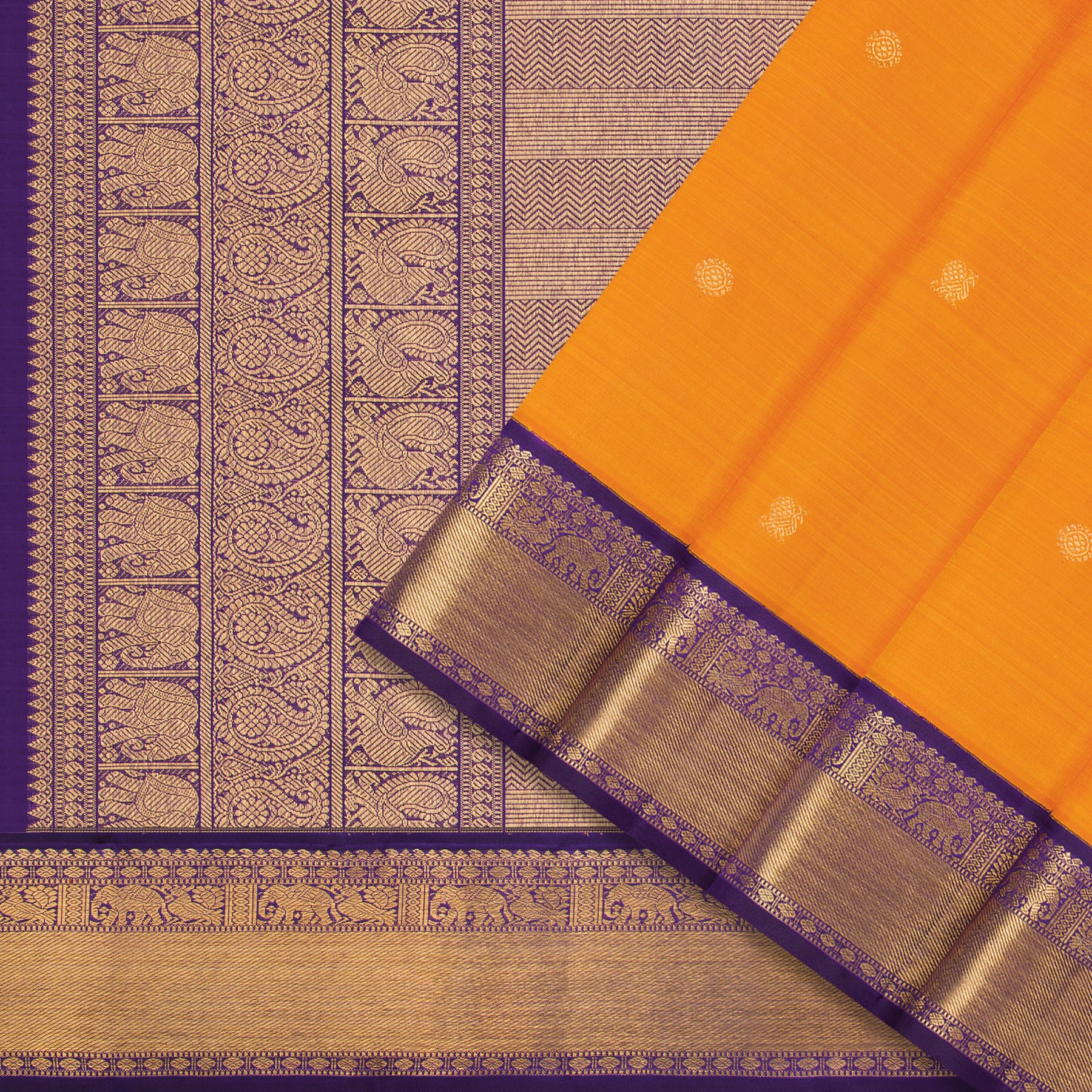Kanakavalli Kanjivaram Silk Sari 24-110-HS001-14538 - Cover View