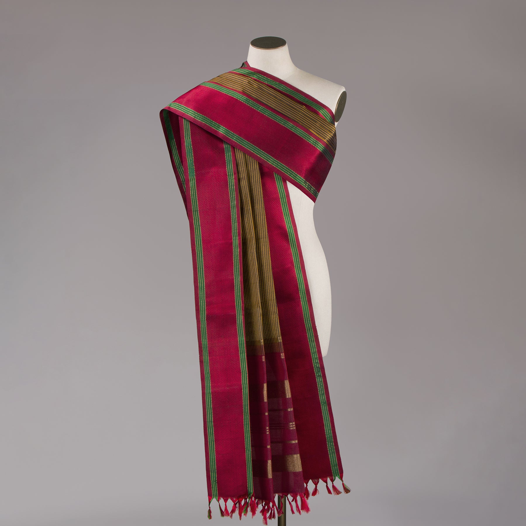 Kanakavalli Kanjivaram Silk Dupatta 24-595-HD001-09460 - Drape View