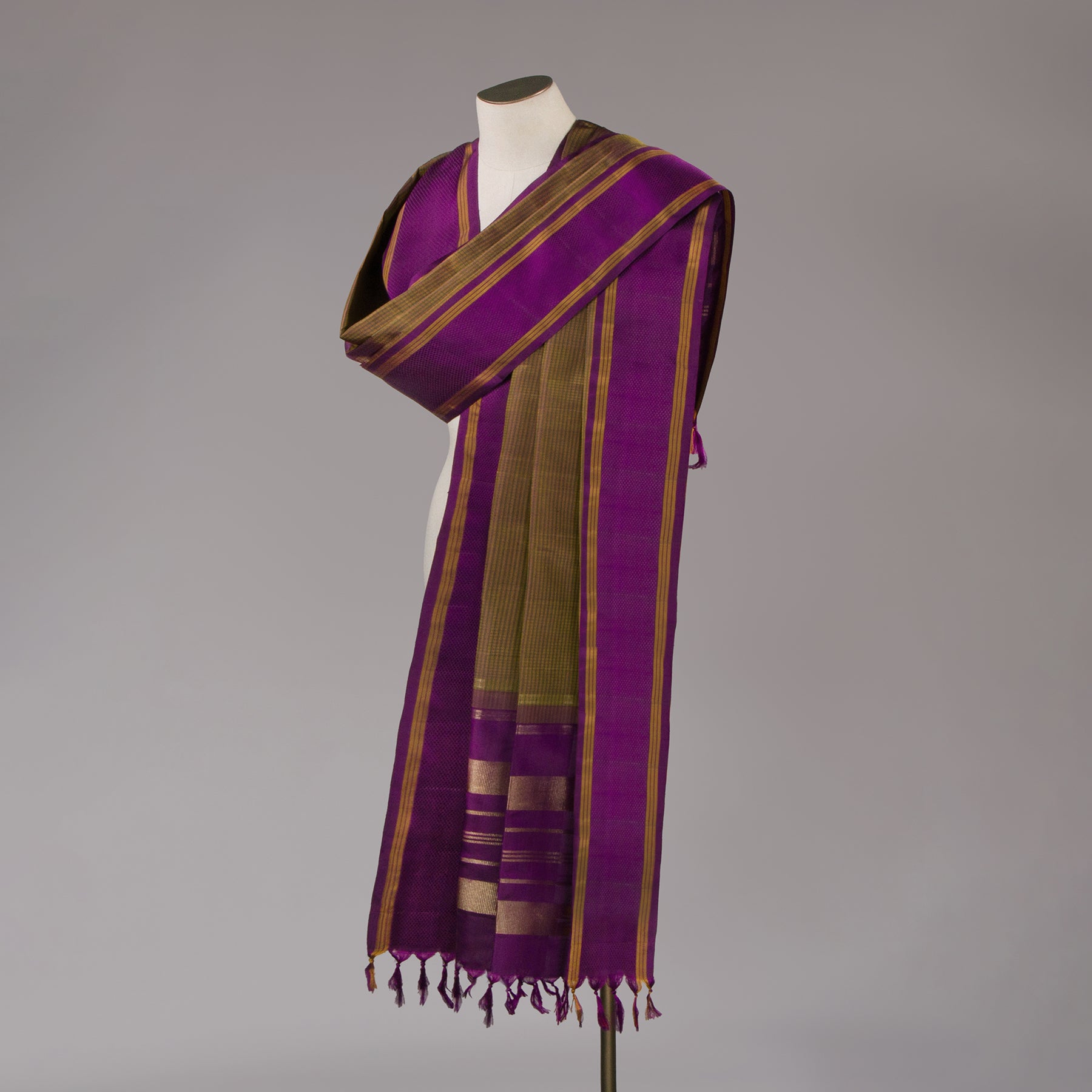 Kanakavalli Kanjivaram Silk Dupatta 24-595-HD001-10642 - Drape View