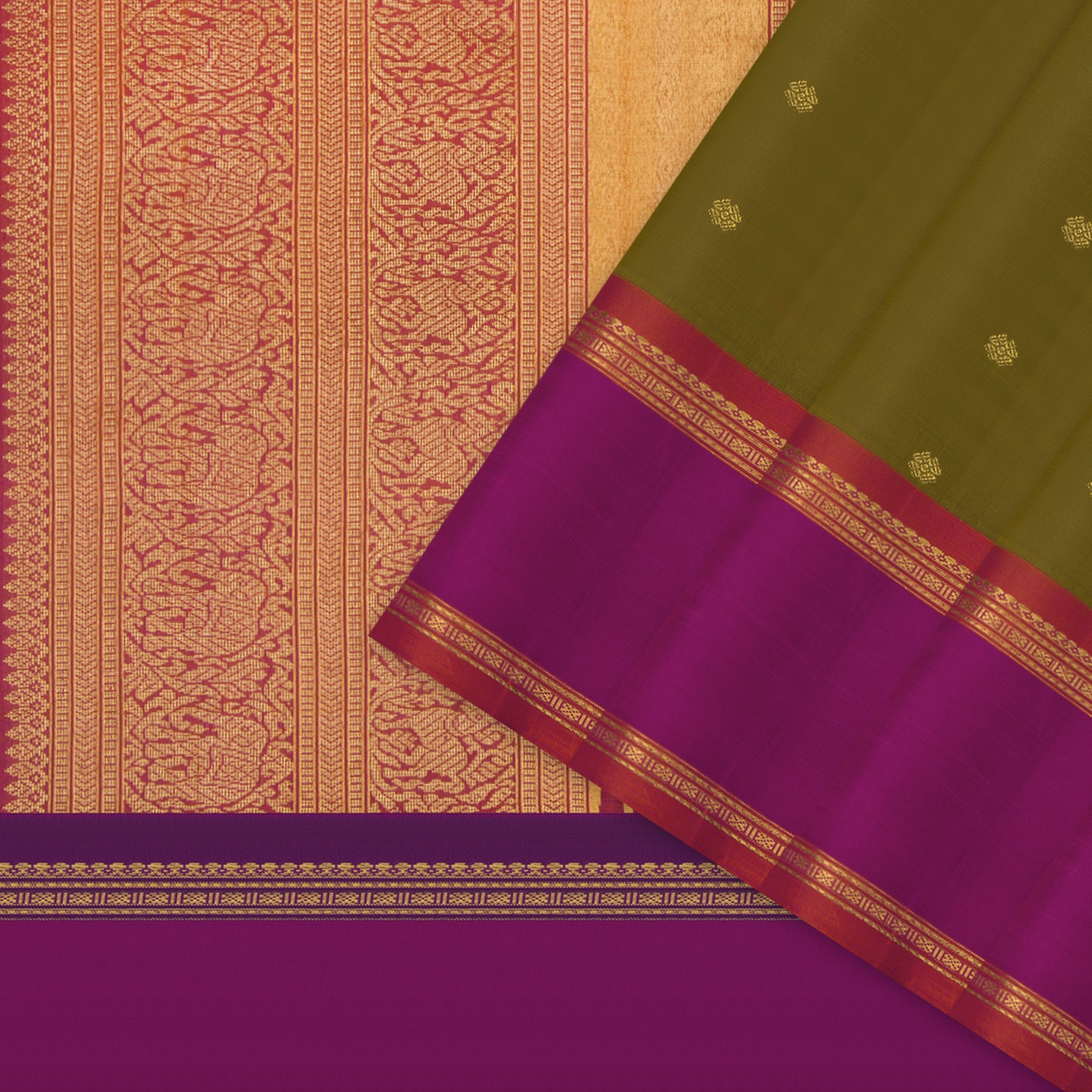 Kanakavalli Kanjivaram Silk Sari 24-595-HS001-01219 - Cover View