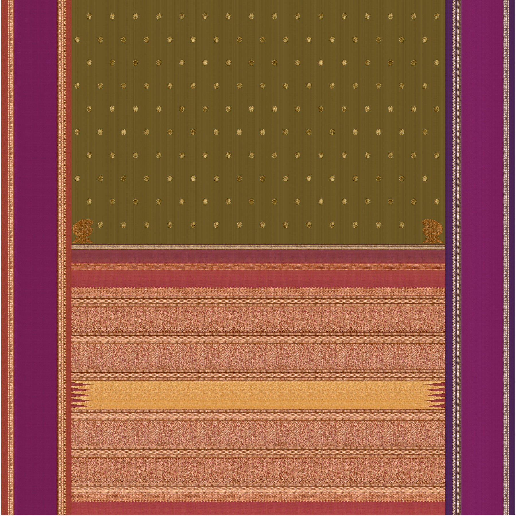 Kanakavalli Kanjivaram Silk Sari 24-595-HS001-01219 - Full View