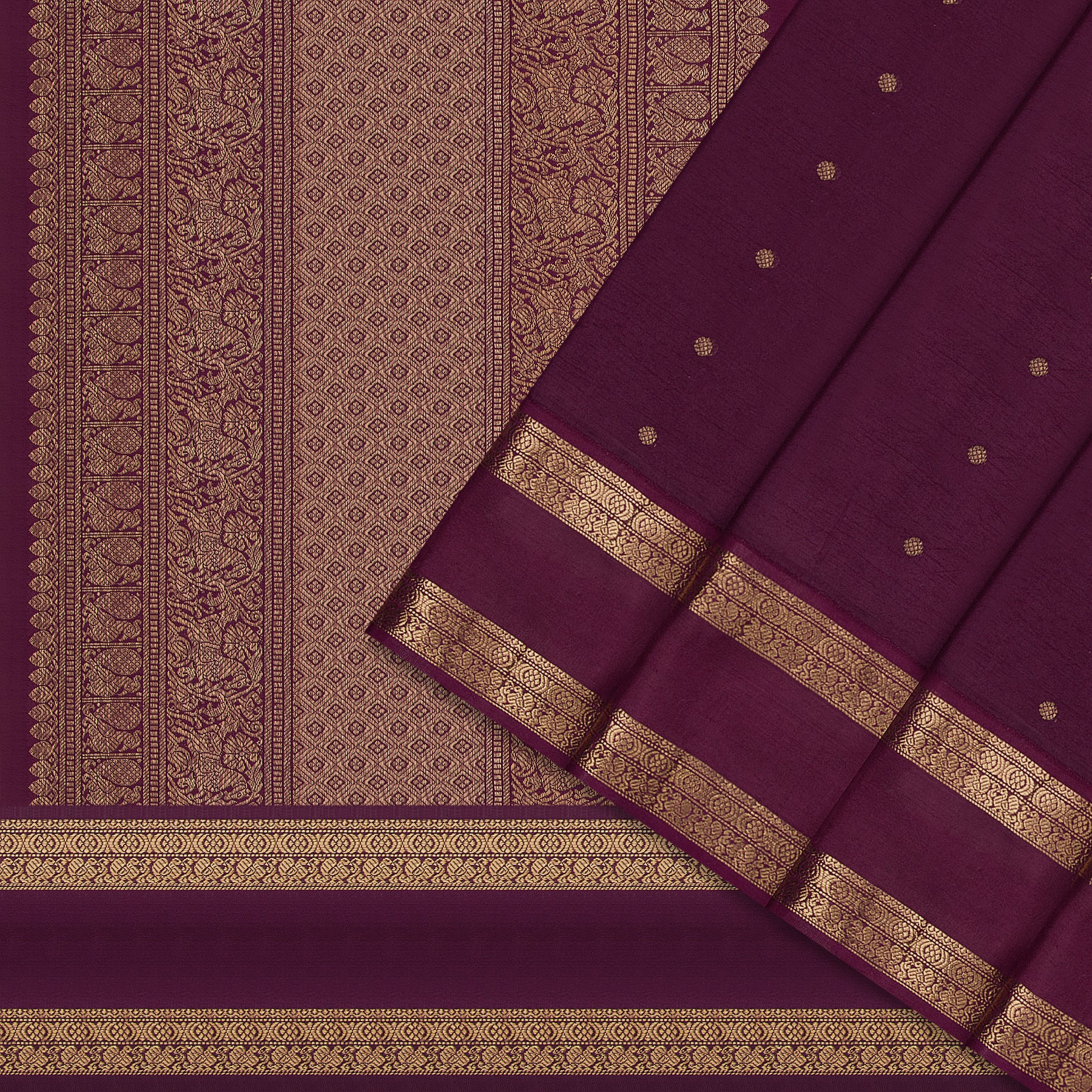 Kanakavalli Kanjivaram Silk Sari 24-595-HS001-01220 - Cover View