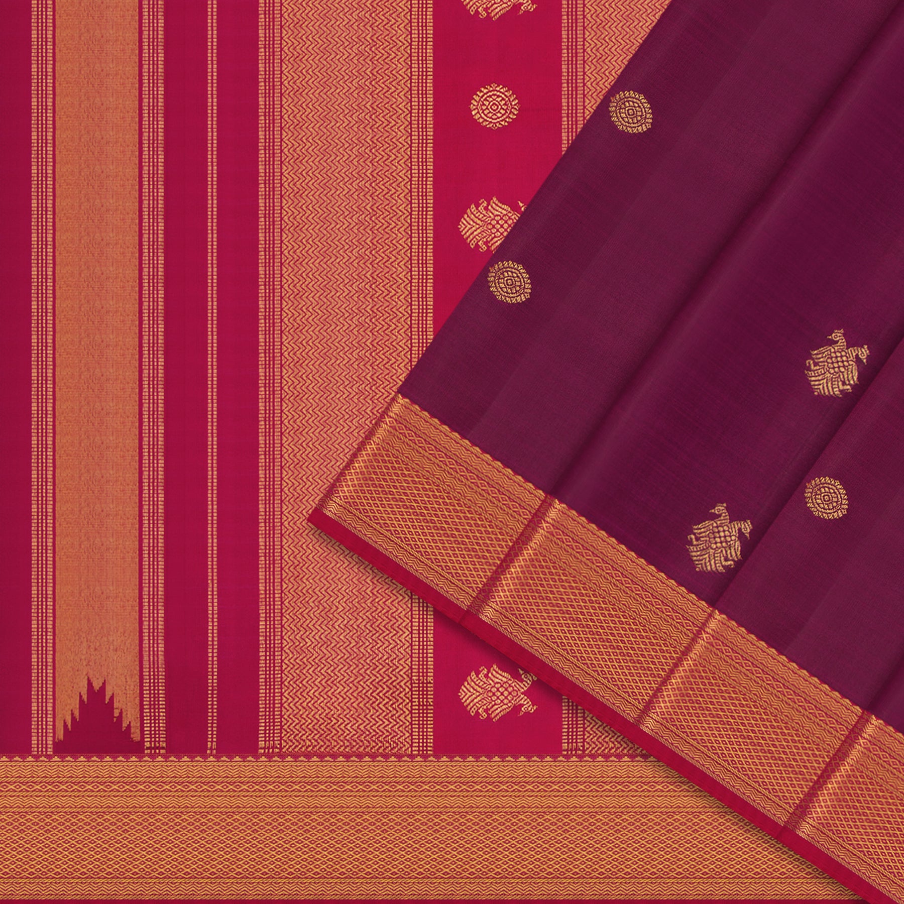 Kanakavalli Kanjivaram Silk Sari 24-595-HS001-05084 - Cover View