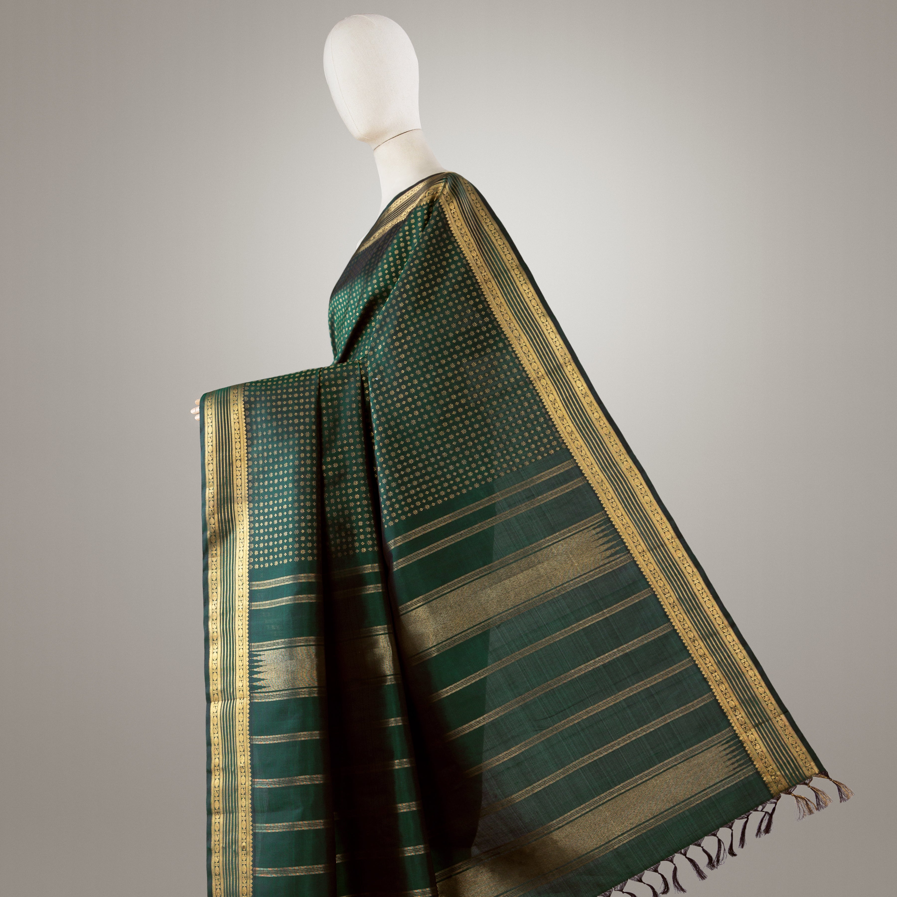Kanakavalli Kanjivaram Silk Sari 24-595-HS001-05122 Drape View 1
