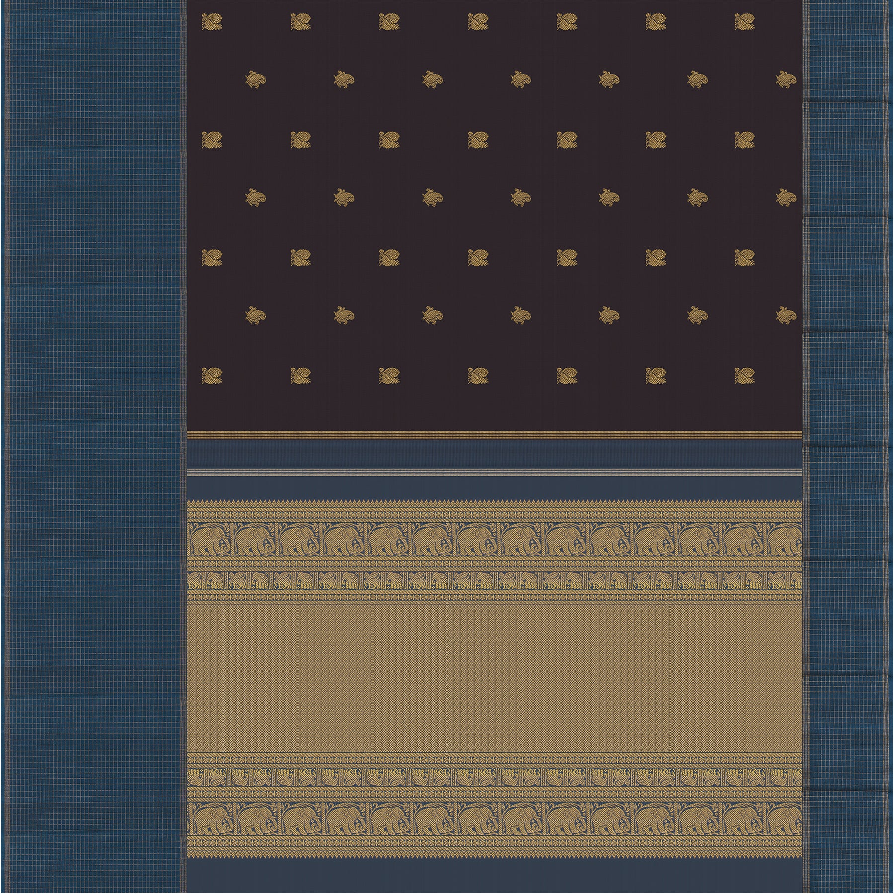 Kanakavalli Kanjivaram Silk Sari 24-595-HS001-07133 - Full View