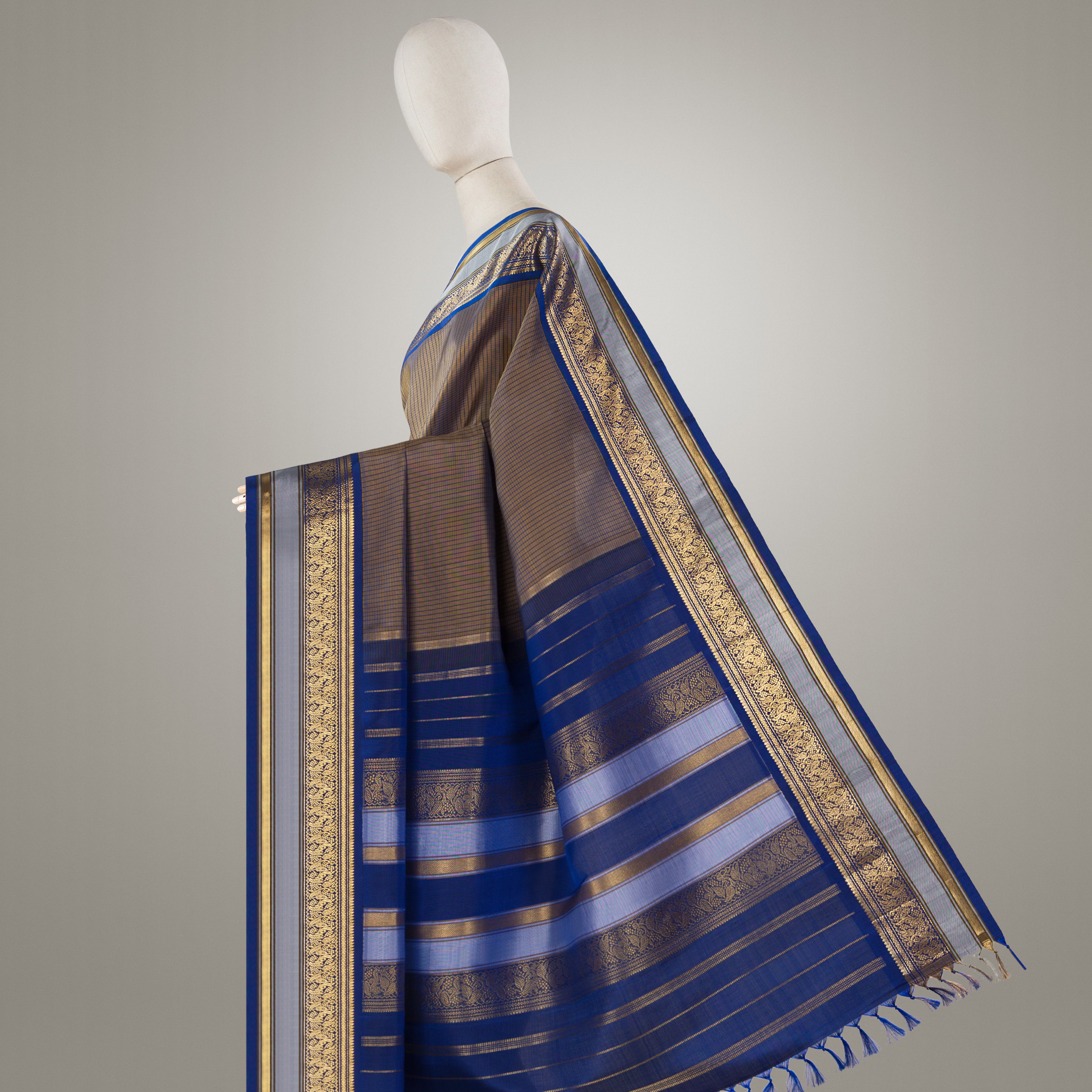 Kanakavalli Kanjivaram Silk Sari 24-595-HS001-11530 - Drape View 1