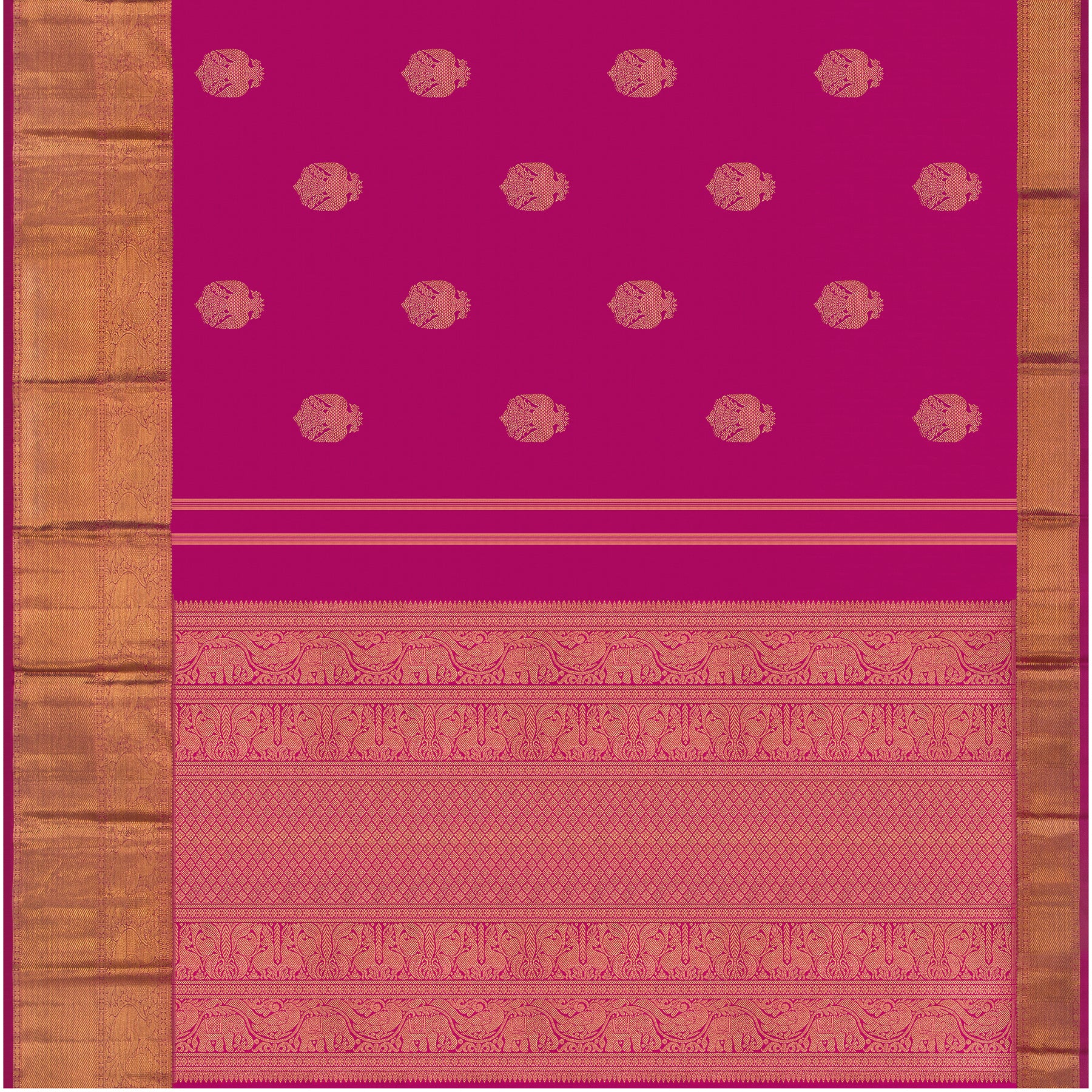 Kanakavalli Kanjivaram Silk Sari 24-595-HS001-08511 - Full View
