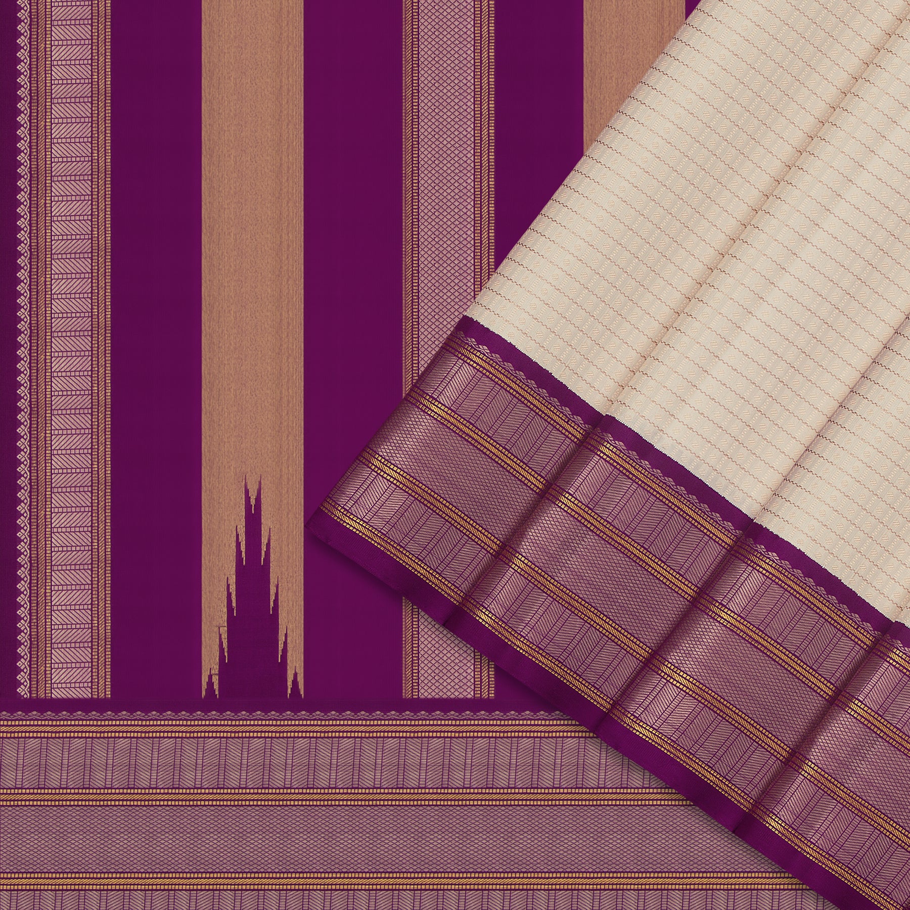 Kanakavalli Kanjivaram Silk Sari 24-595-HS001-01702 - Cover View