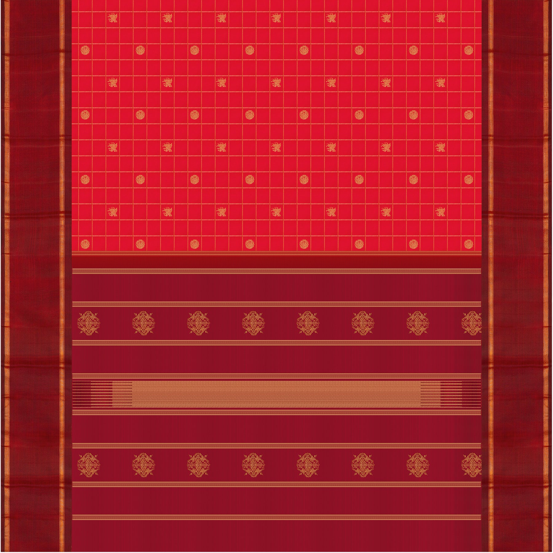 Kanakavalli Kanjivaram Silk Sari 24-595-HS001-11077 - Full View