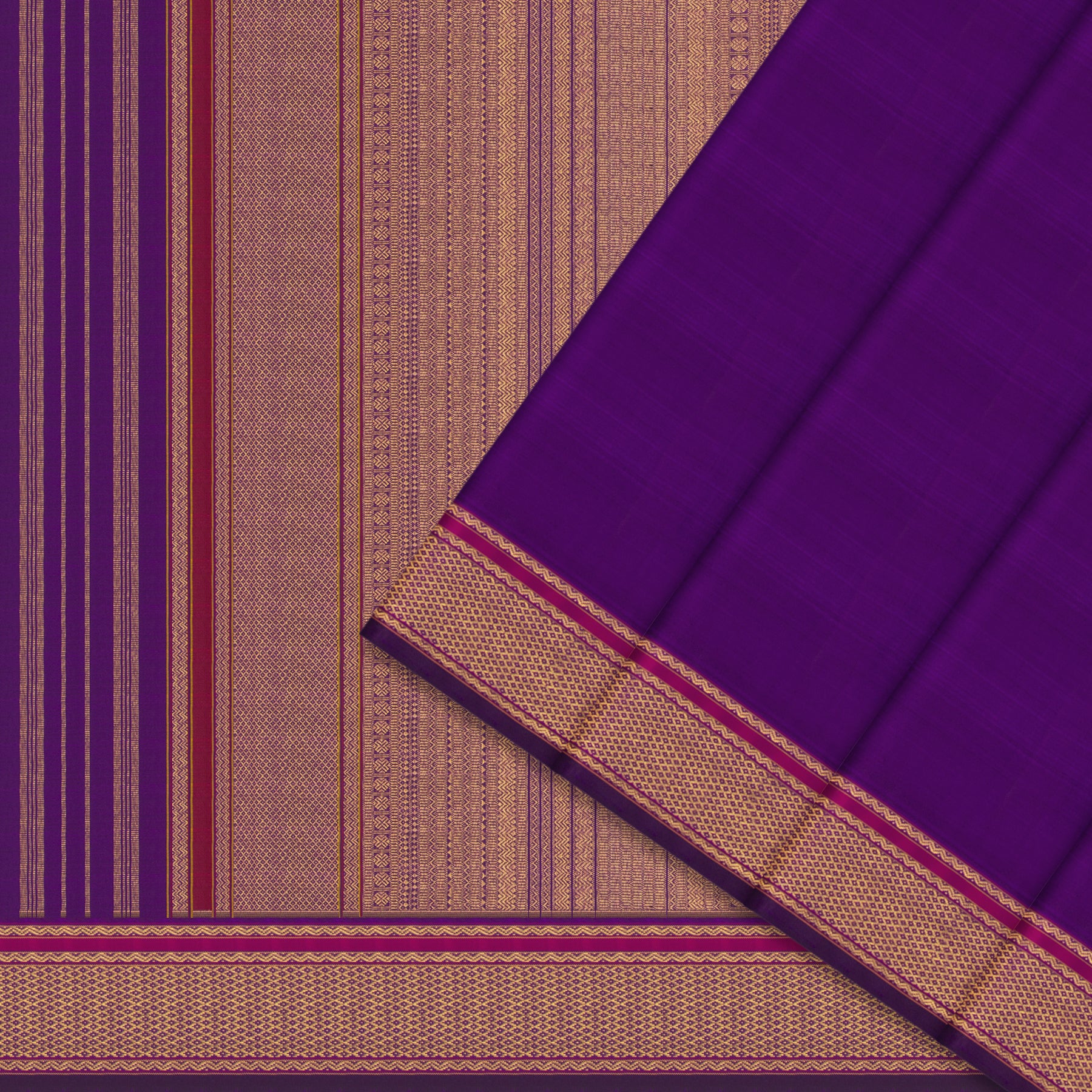 Kanakavalli Kanjivaram Silk Sari 24-595-HS001-11100 - Cover View