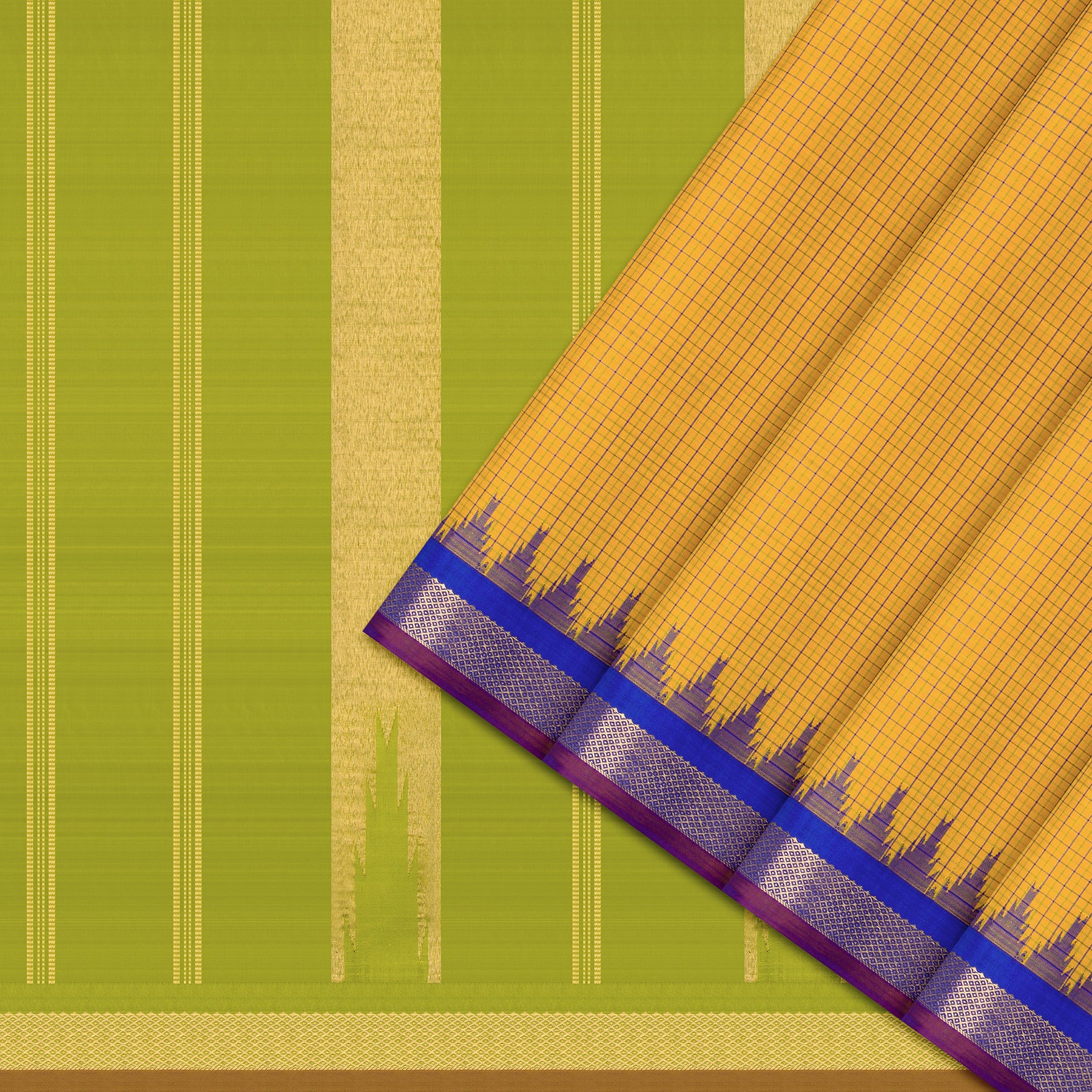 Kanakavalli Kanjivaram Silk Sari 24-595-HS001-11123 - Cover View 1