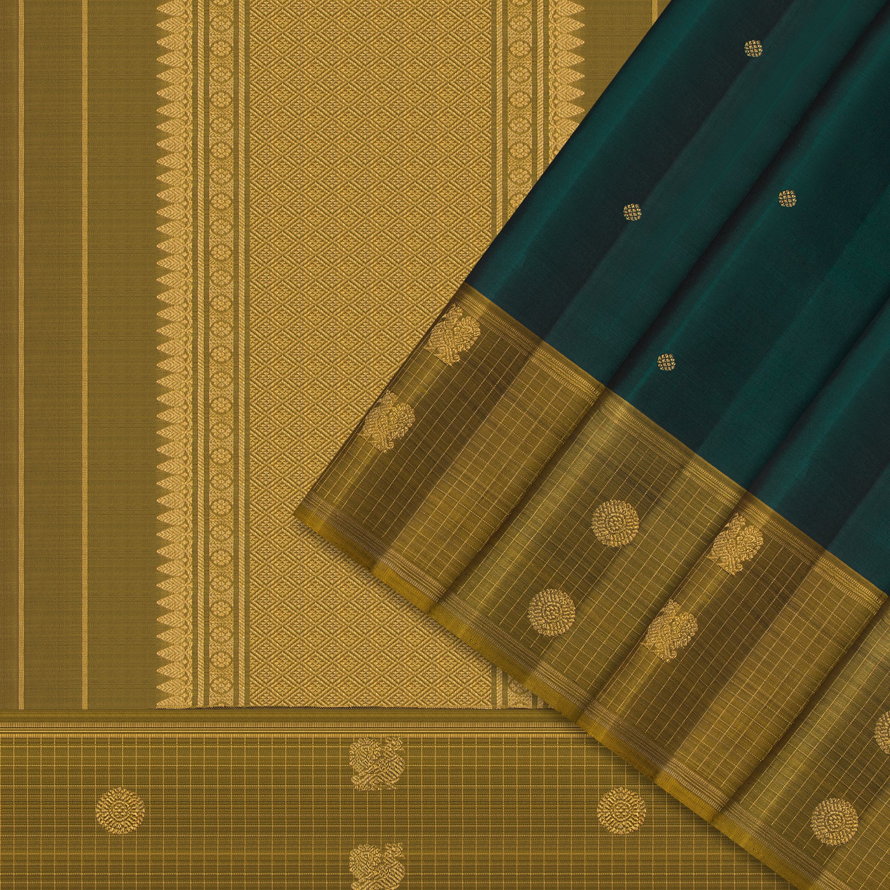 Kanakavalli Kanjivaram Silk Sari 24-595-HS001-12845 - Cover View