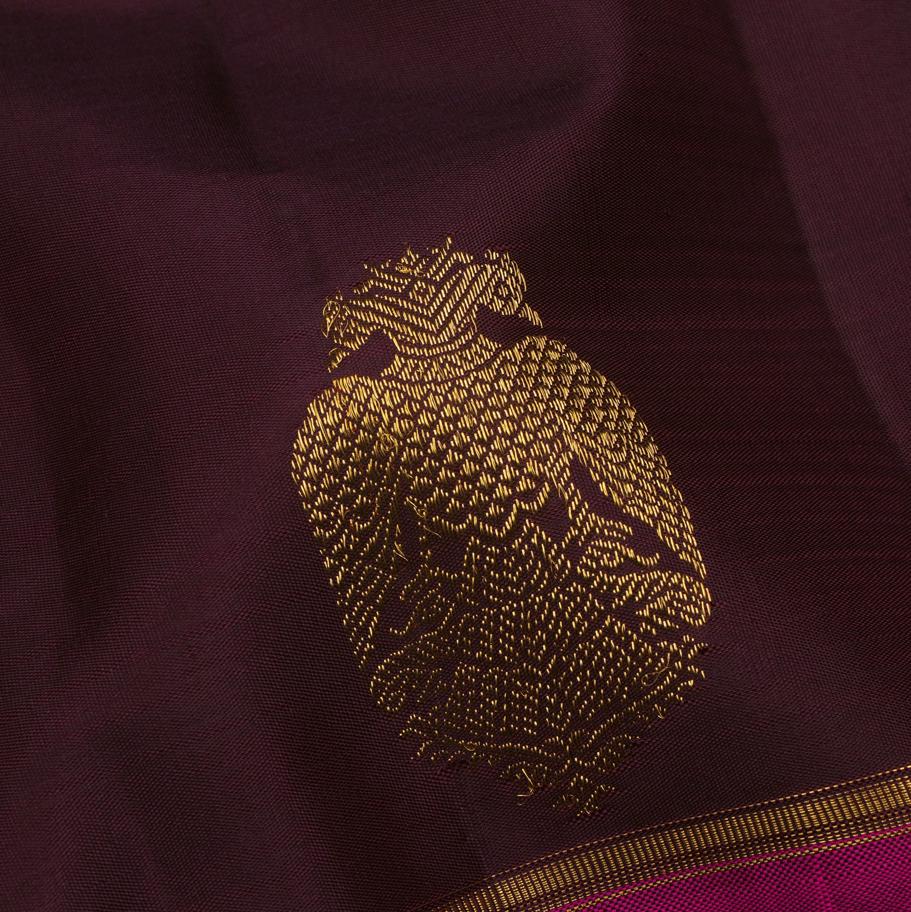 Kanakavalli Kanjivaram Silk Sari 24-595-HS001-13670 - Fabric View