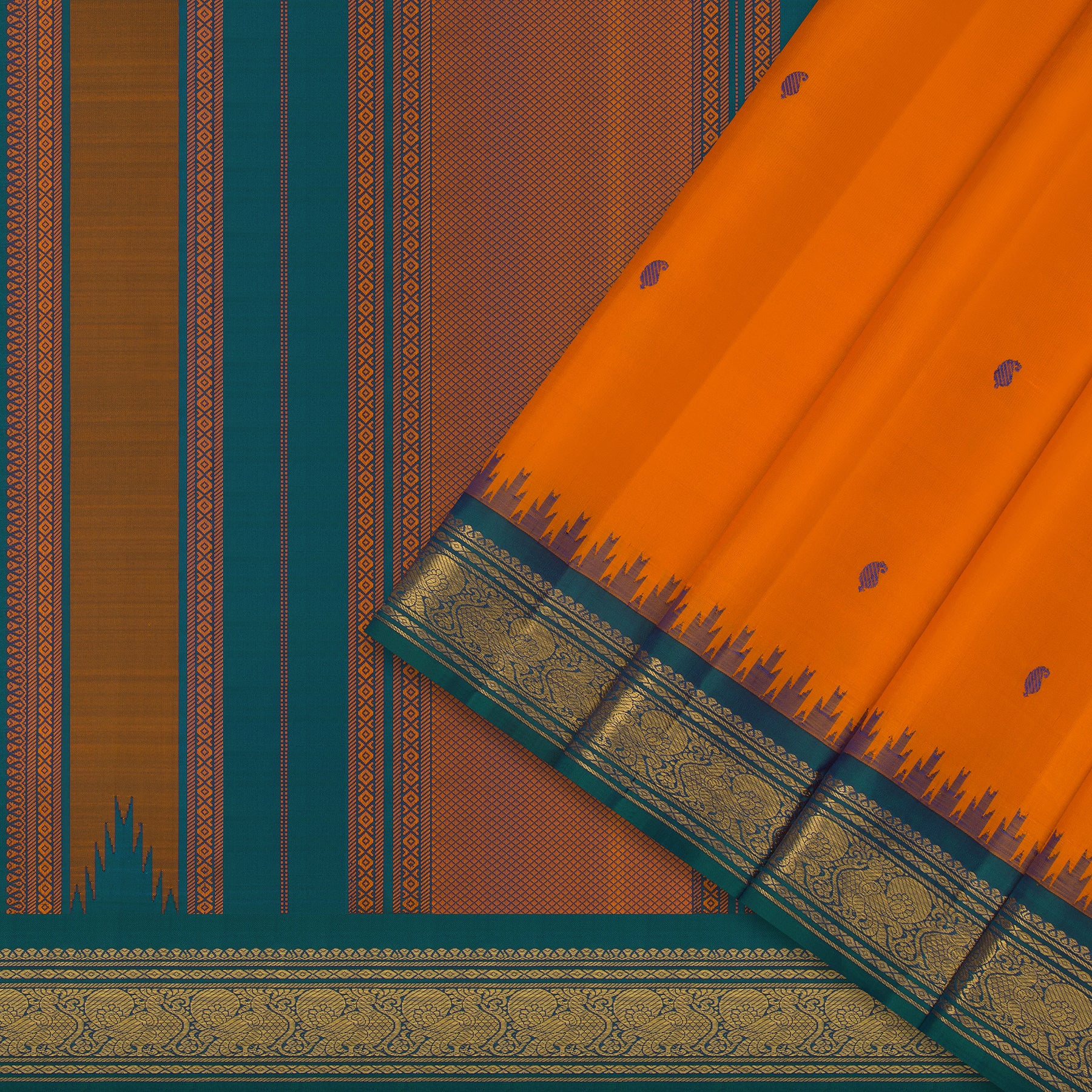 Kanakavalli Kanjivaram Silk Sari 24-595-HS001-13764 - Cover View