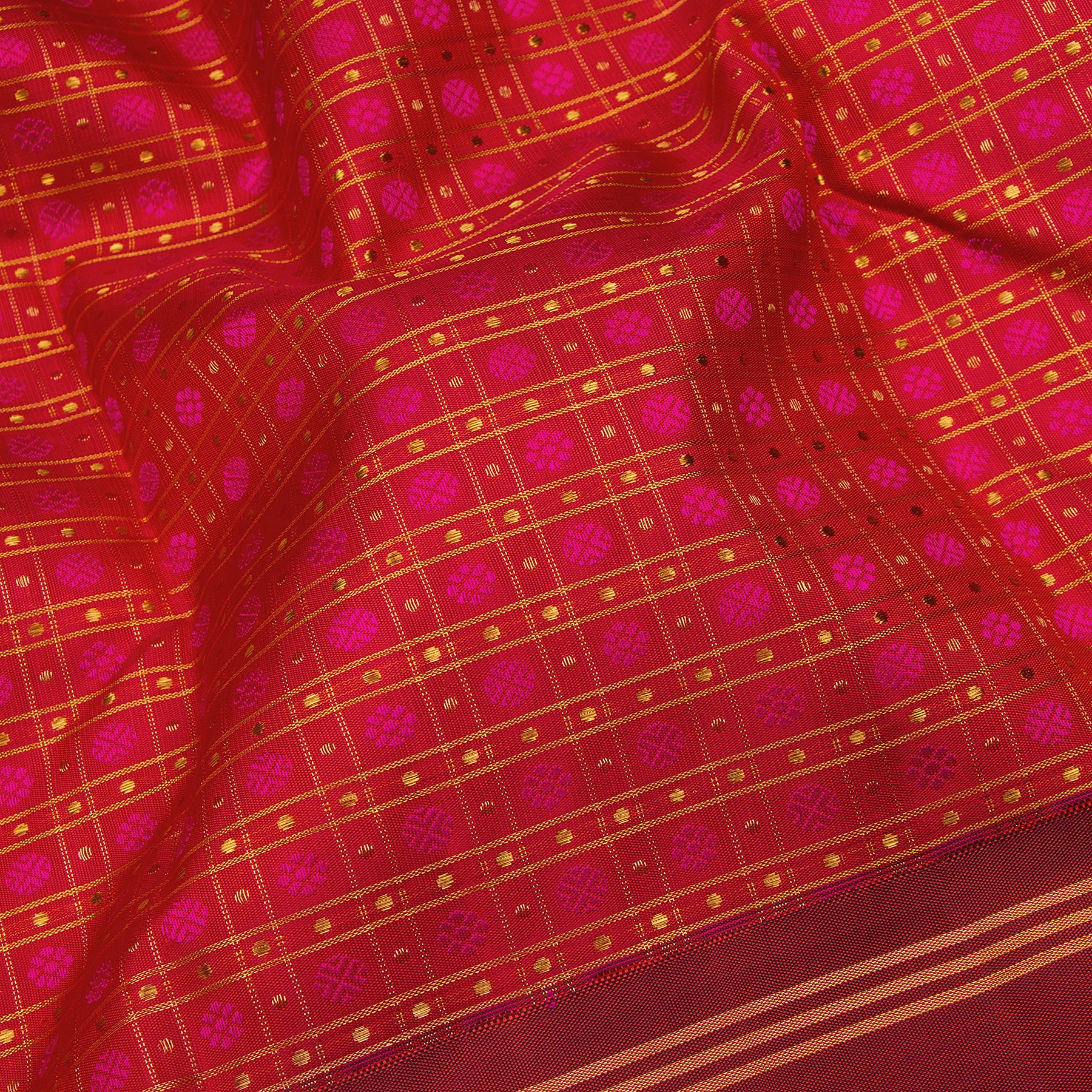 Kanakavalli Kanjivaram Silk Sari 24-595-HS001-13785 -Fabric View