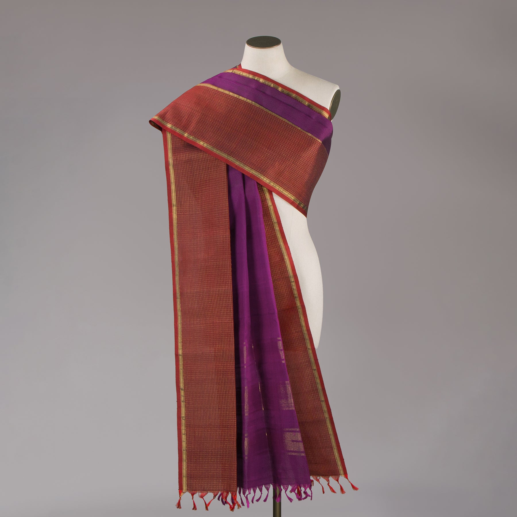 Kanakavalli Kanjivaram Silk Dupatta 24-599-HD001-05226 - Drape View