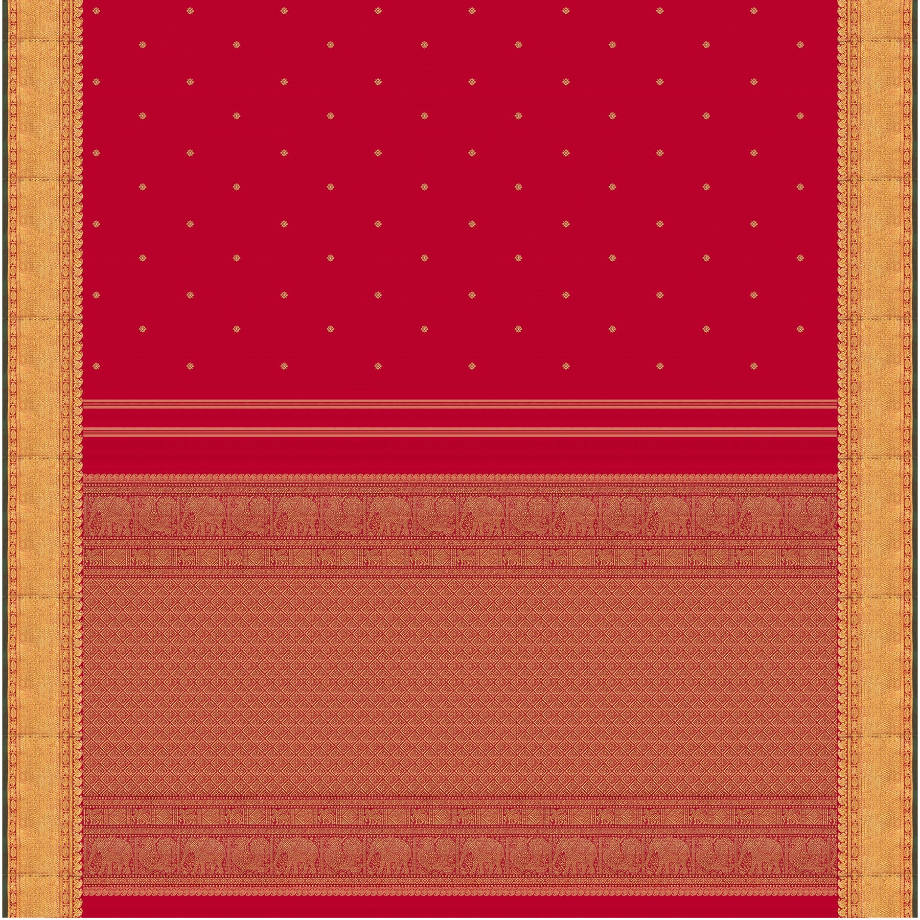 Kanakavalli Kanjivaram Silk Sari 24-599-HS001-00268 - Full View