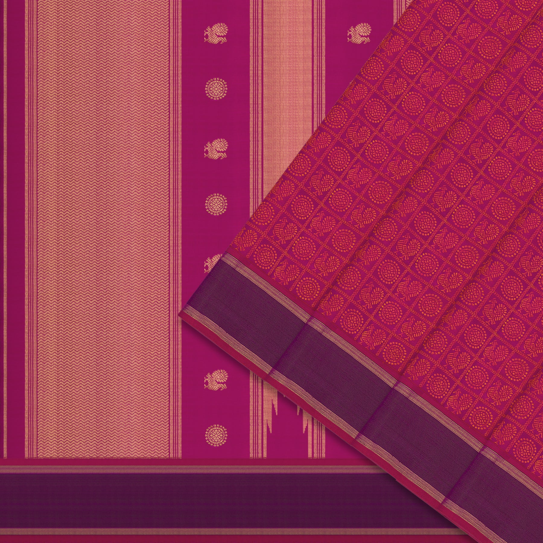 Kanakavalli Kanjivaram Silk Sari 24-599-HS001-01334 - Cover View