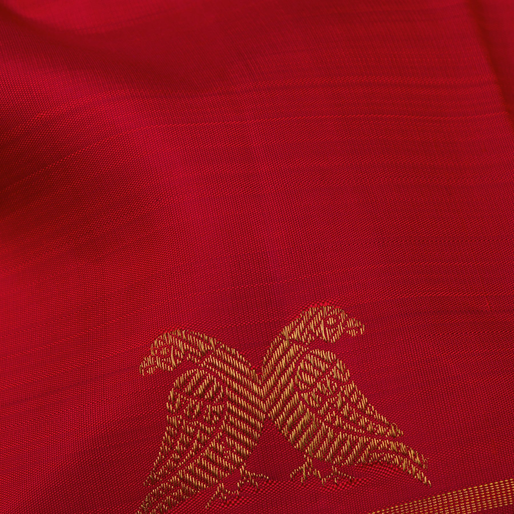 Kanakavalli Kanjivaram Silk Sari 24-599-HS001-11638 - Fabric View