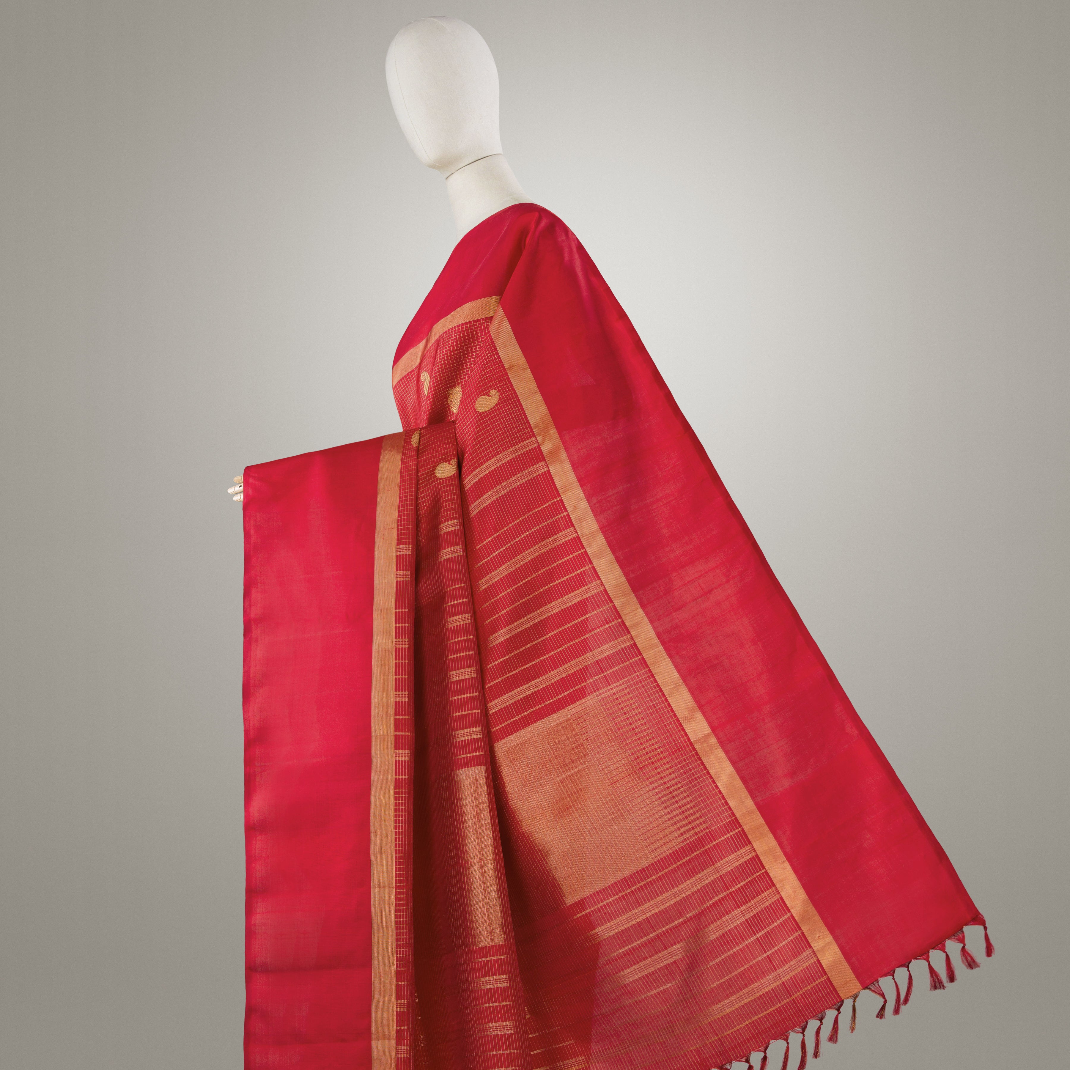 Kanakavalli Kanjivaram Silk Sari 24-599-HS001-12495 - Drape View 1