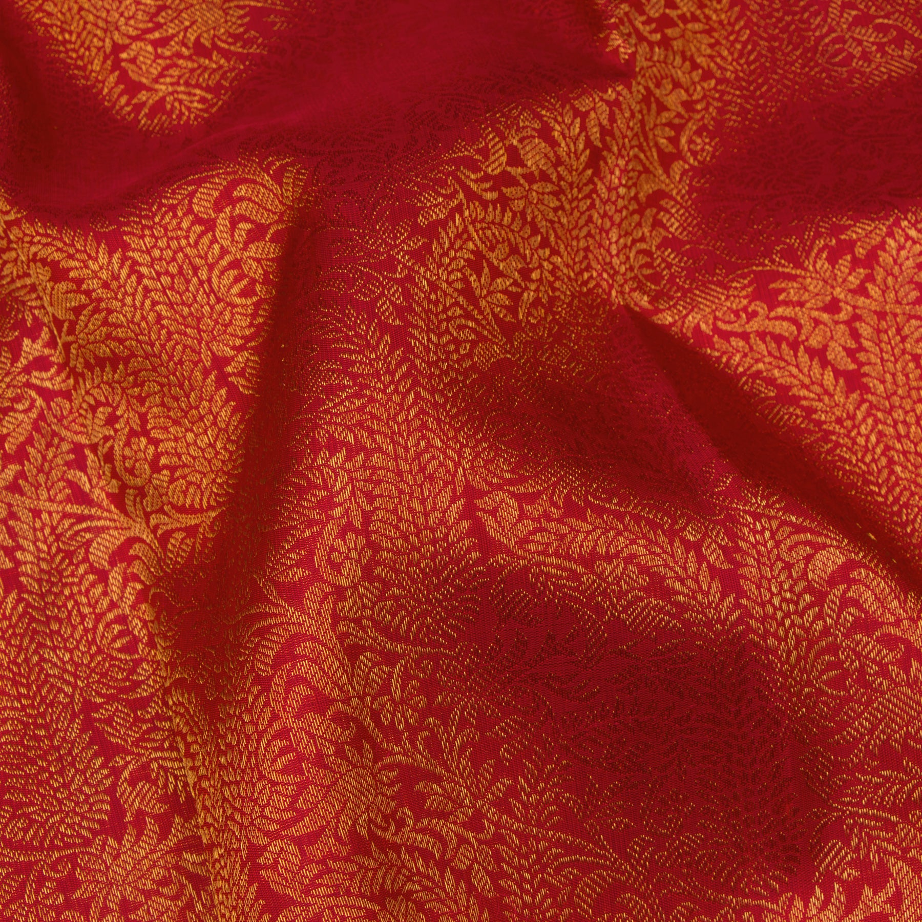 Kanakavalli Kanjivaram Silk Sari 24-599-HS001-12547 - Fabric View