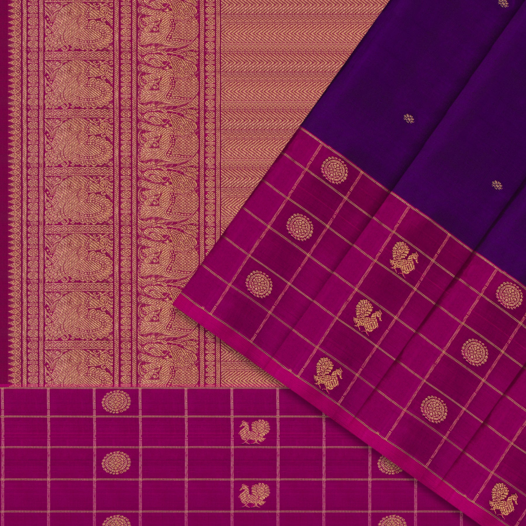 Kanakavalli Kanjivaram Silk Sari 24-599-HS001-12583 - Cover View