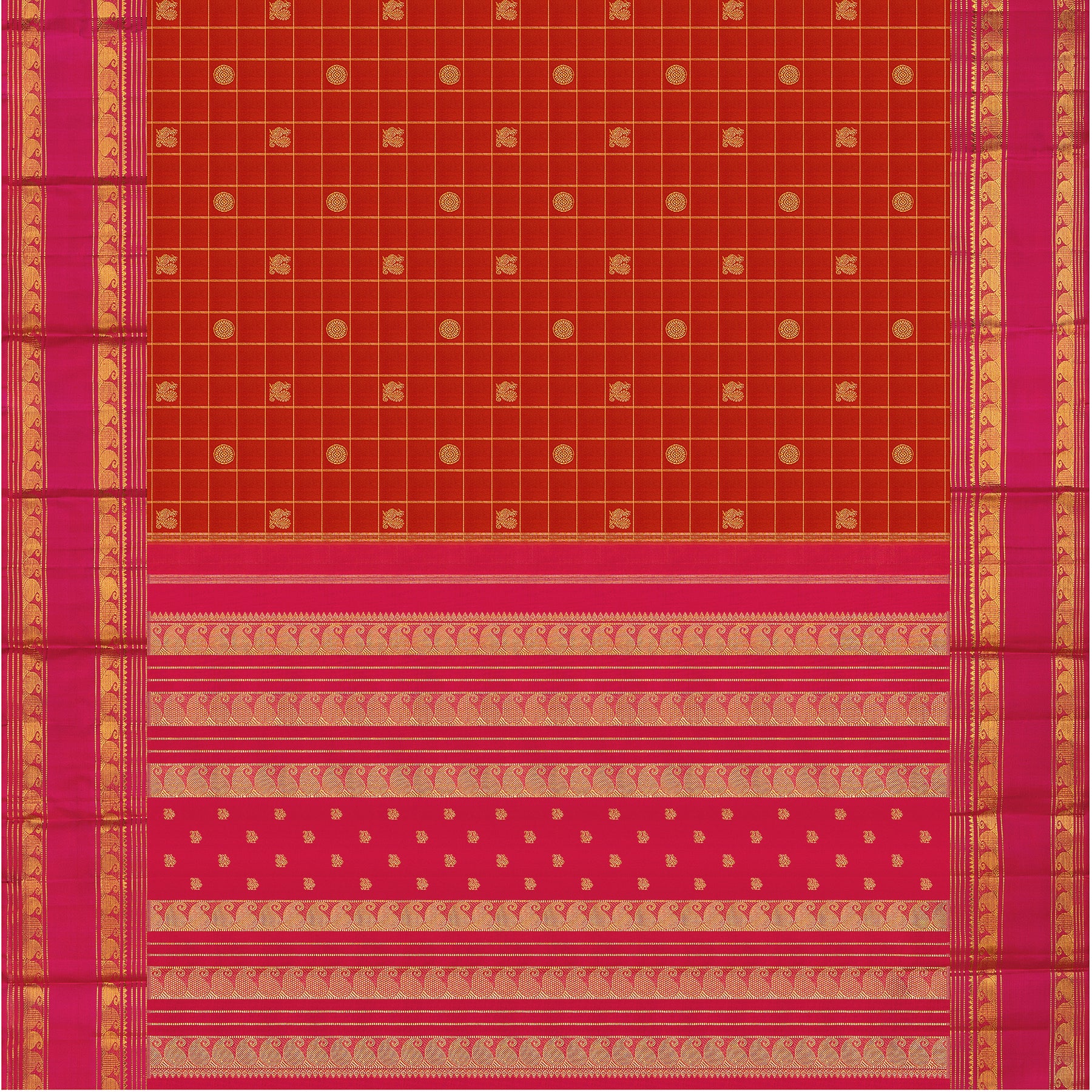 Kanakavalli Kanjivaram Silk Sari 24-599-HS001-13454 - Full View
