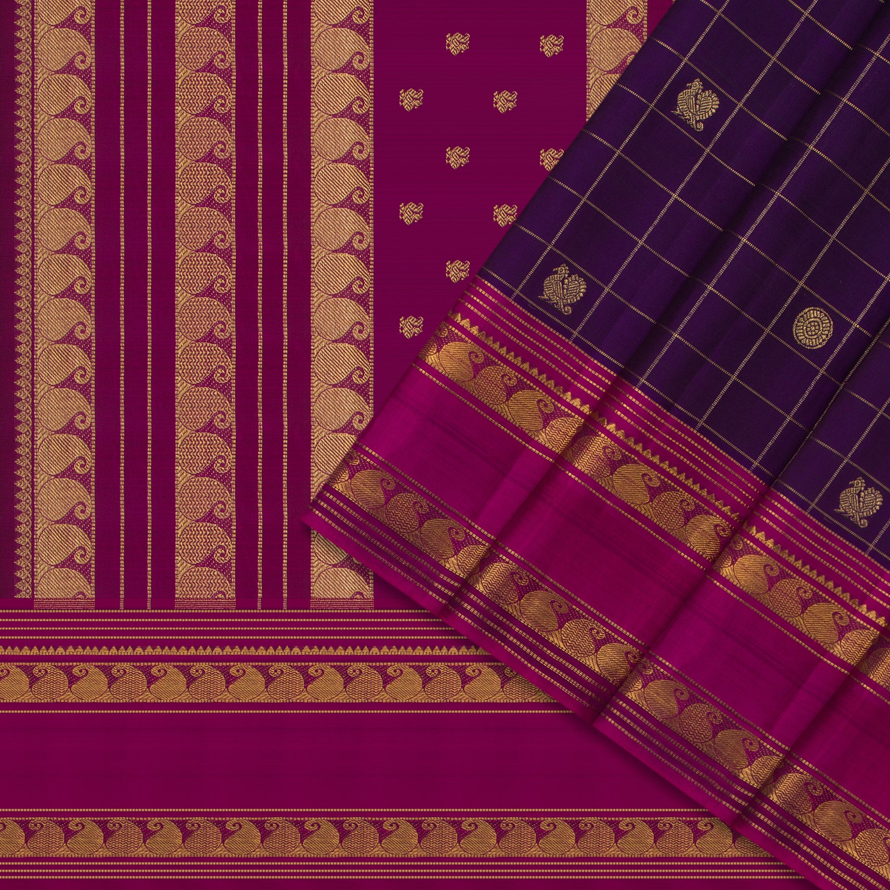 Kanakavalli Kanjivaram Silk Sari 24-599-HS001-13455 - Cover View