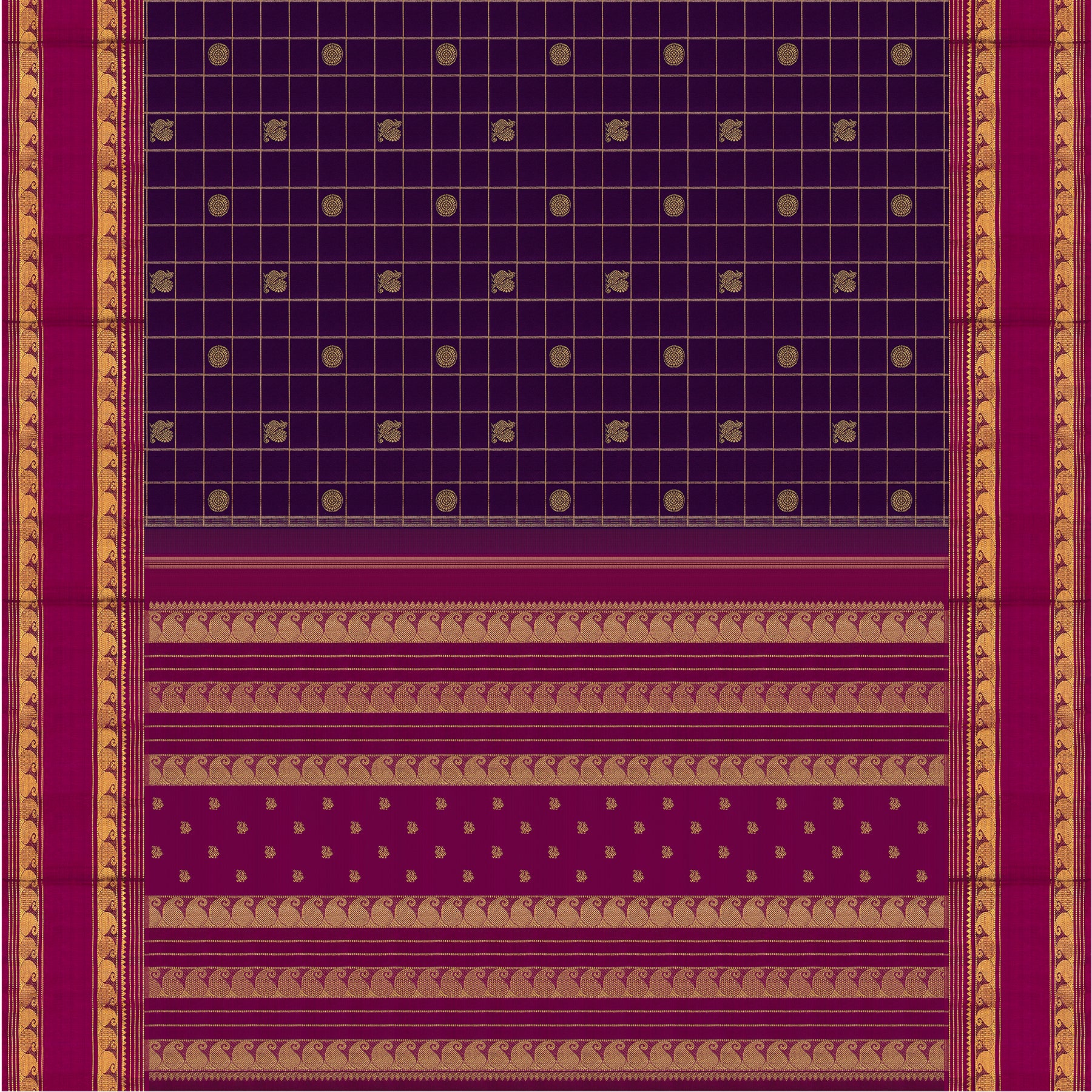 Kanakavalli Kanjivaram Silk Sari 24-599-HS001-13455 - Full View