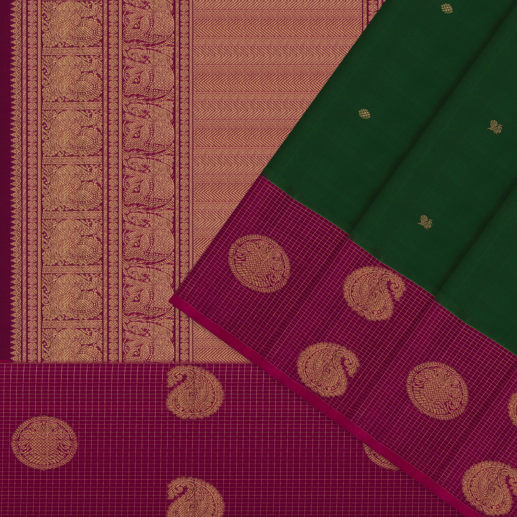 Kanakavalli Kanjivaram Silk Sari 24-599-HS001-13477 - Cover View