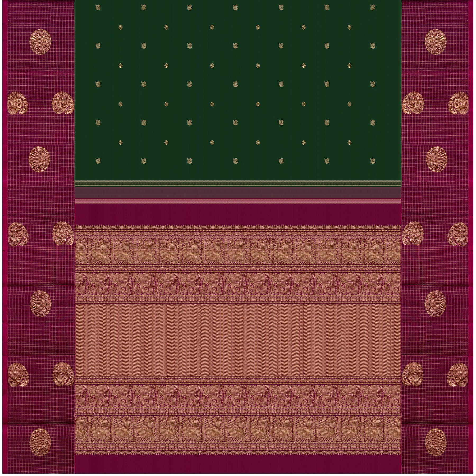 Kanakavalli Kanjivaram Silk Sari 24-599-HS001-13477 - Full View