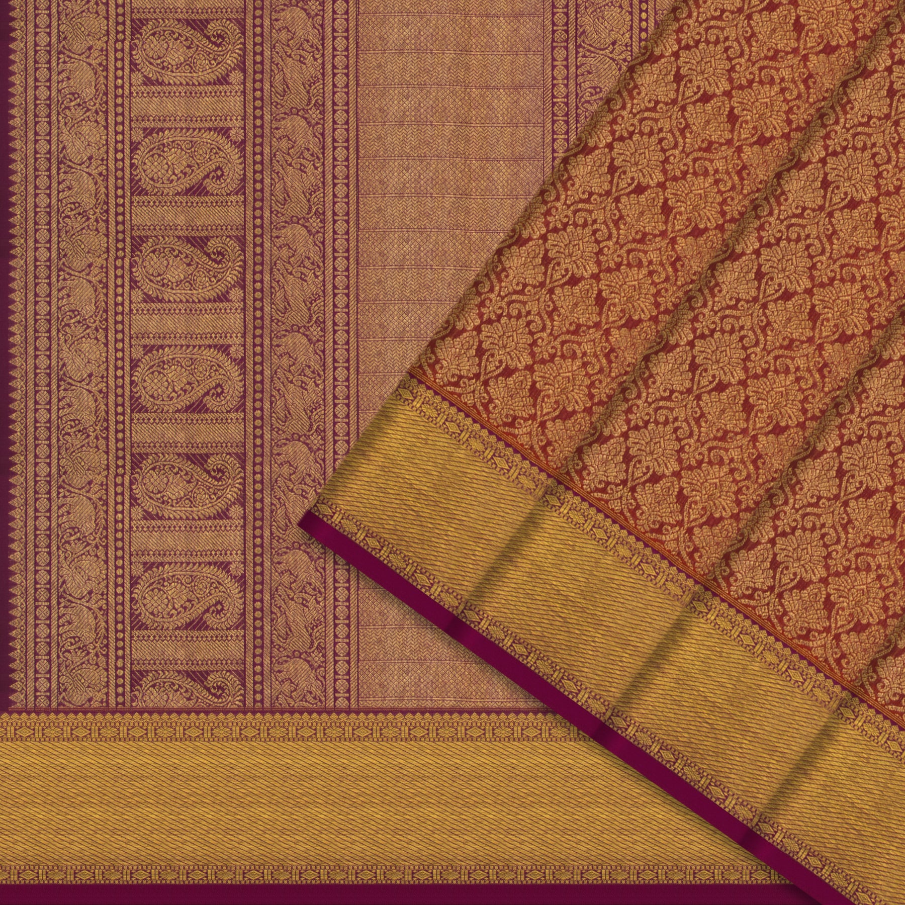 Kanakavalli Kanjivaram Silk Sari 24-599-HS001-13498 - Cover View