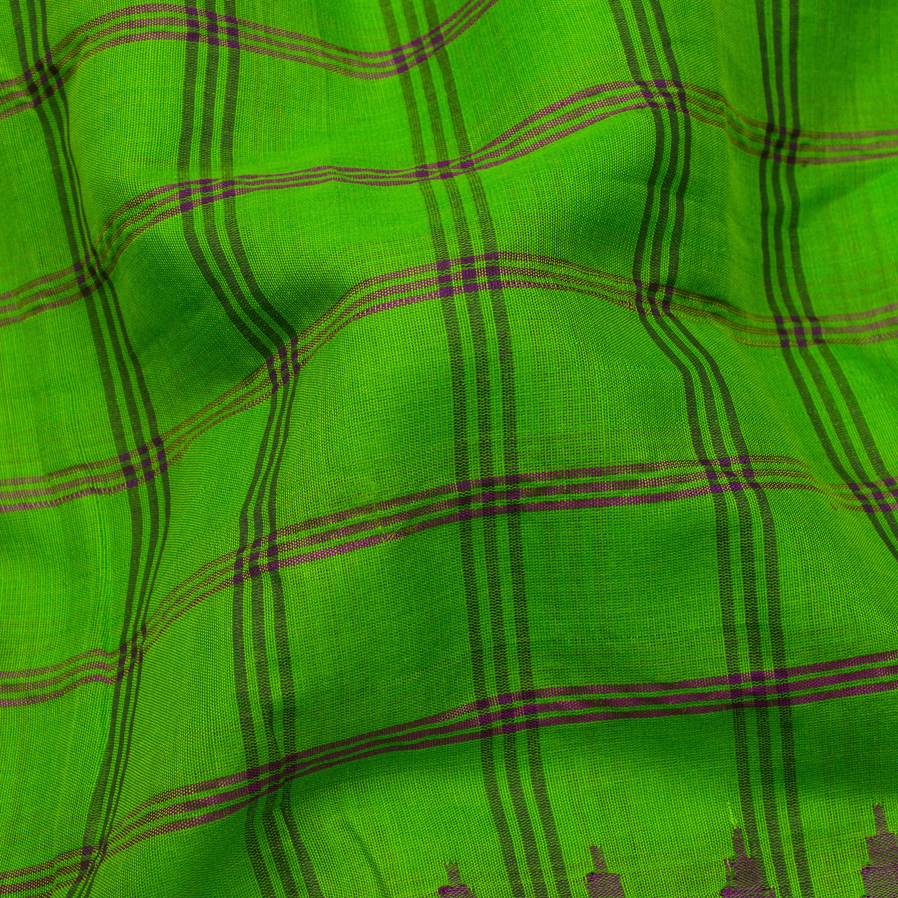 Kanakavalli Gadwal Silk/Cotton Sari 24-604-HS005-08985 - Fabric View