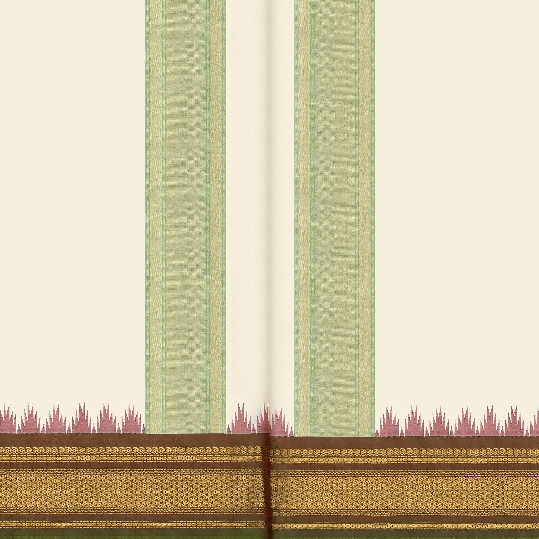 Kanakavalli Kanjivaram Silk Angavastram Set 24-611-HA001-02372 - Angavastram View