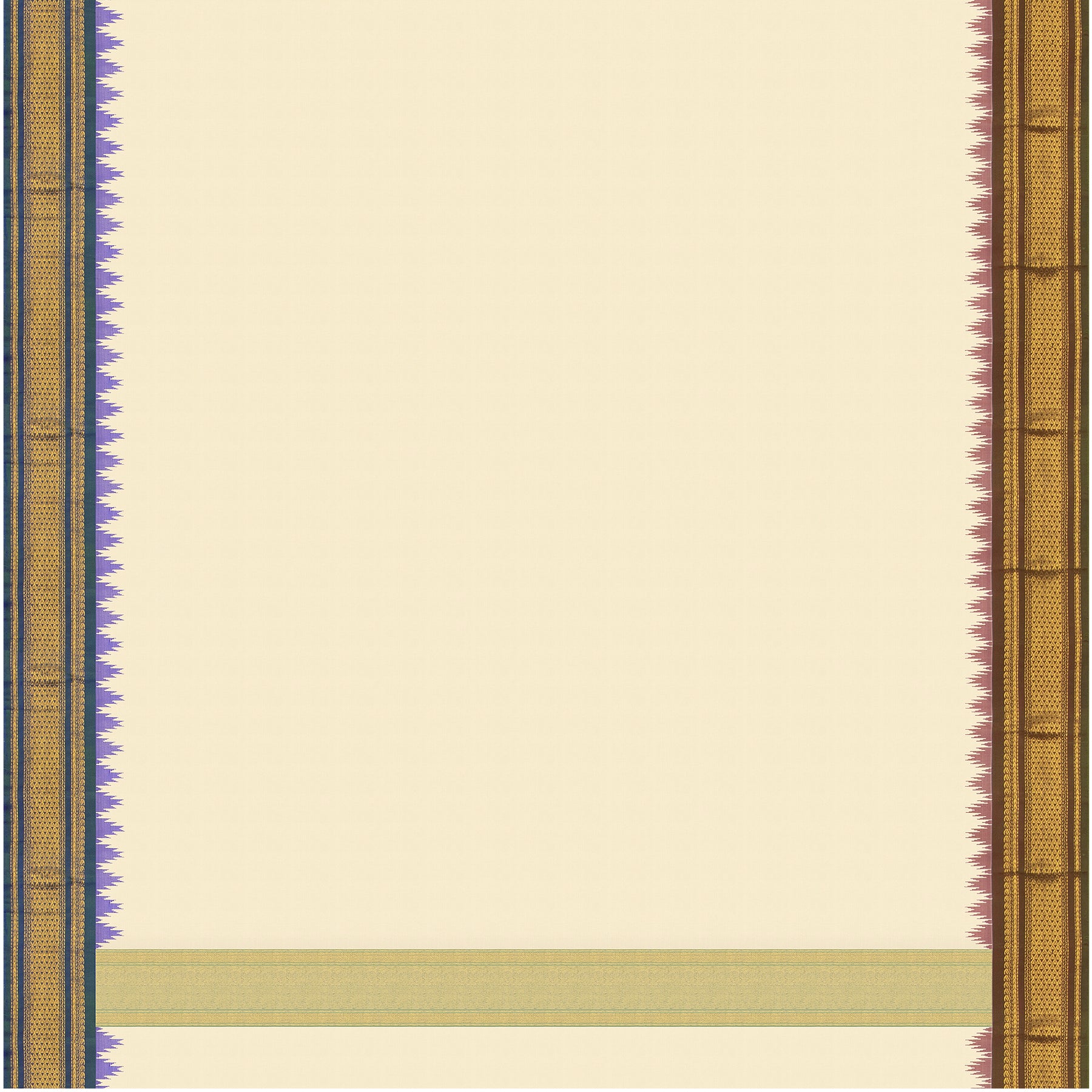 Kanakavalli Kanjivaram Silk Angavastram Set 24-611-HA001-02372 - Full View