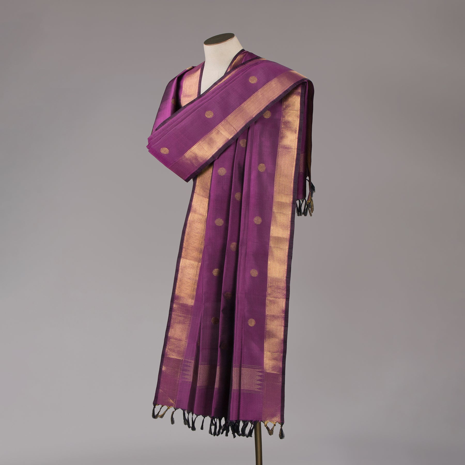 Kanakavalli Kanjivaram Silk Dupatta 24-611-HD001-13351 - Drape View