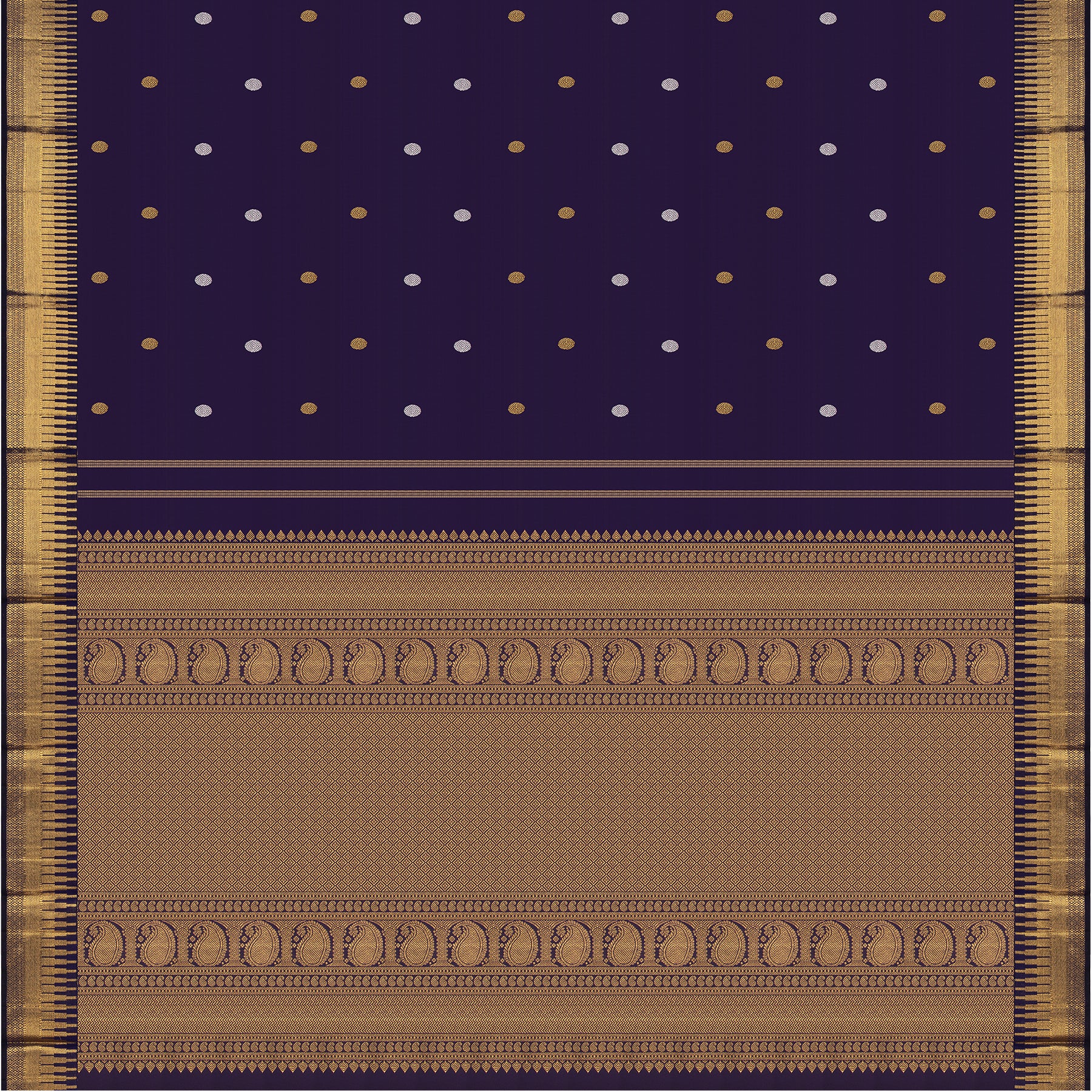 Kanakavalli Kanjivaram Silk Sari 24-611-HS001-11383 - Full View