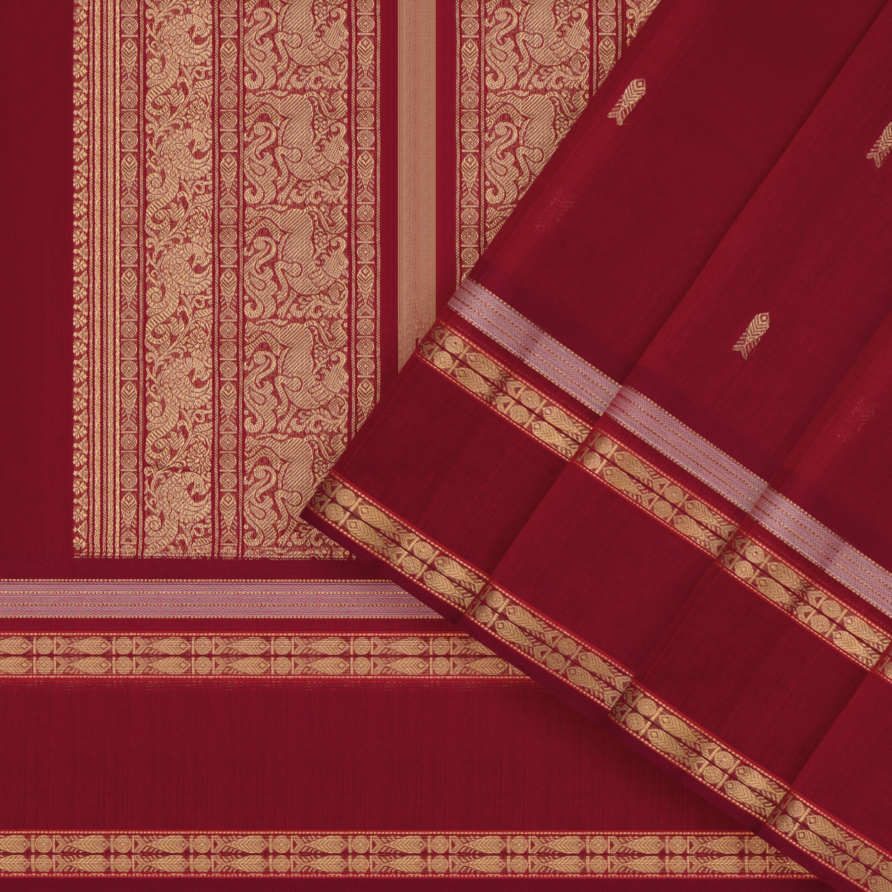 Kanakavalli Kanchi Cotton Sari 24-613-HS003-06113 - Cover View