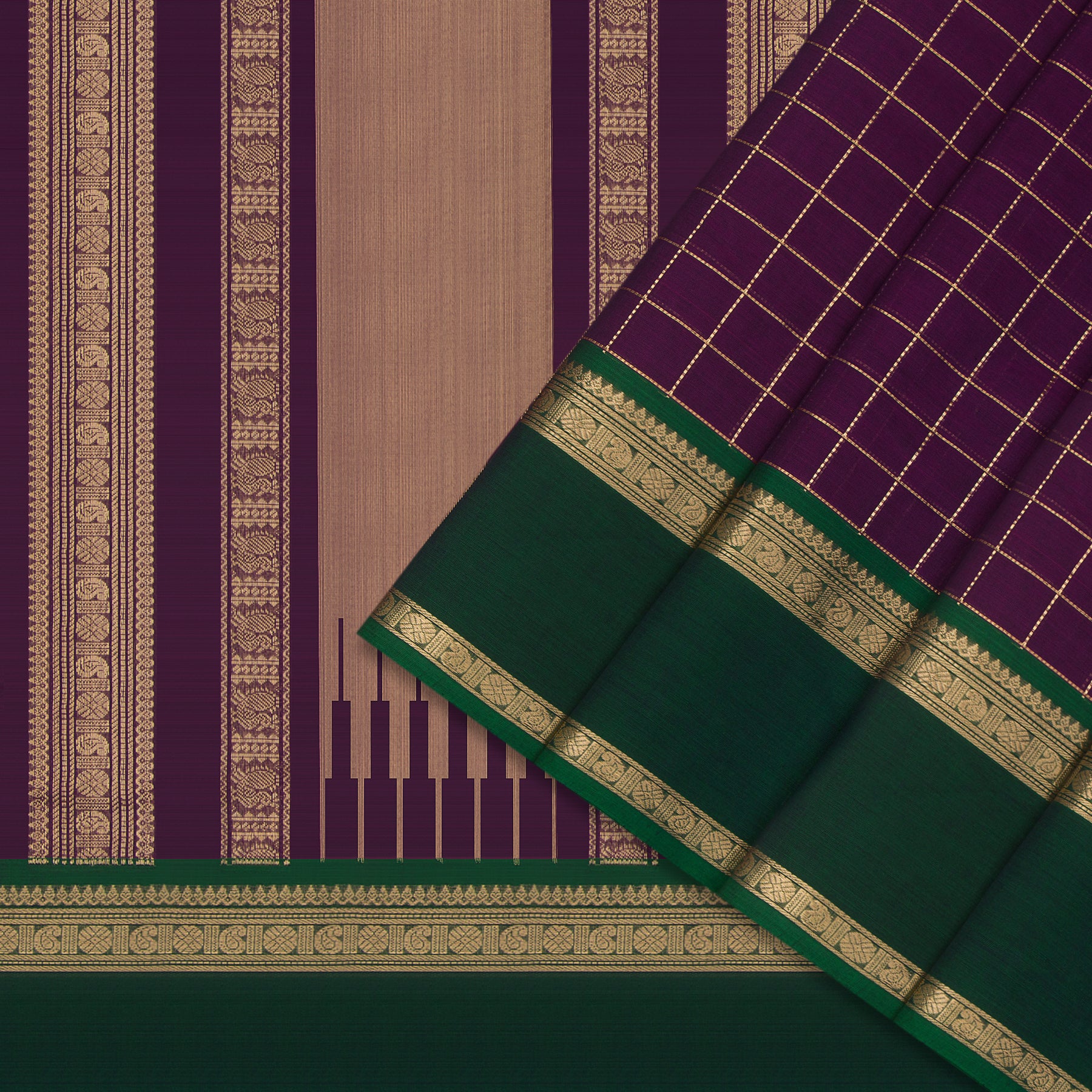 Kanakavalli Kanchi Cotton Sari 24-613-HS003-06127 - Cover View